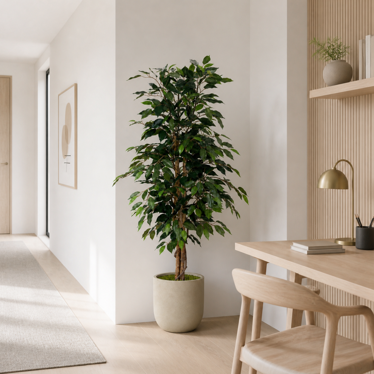 Kunstpflanze Birkenfeige Ficus Benjamina 130 cm