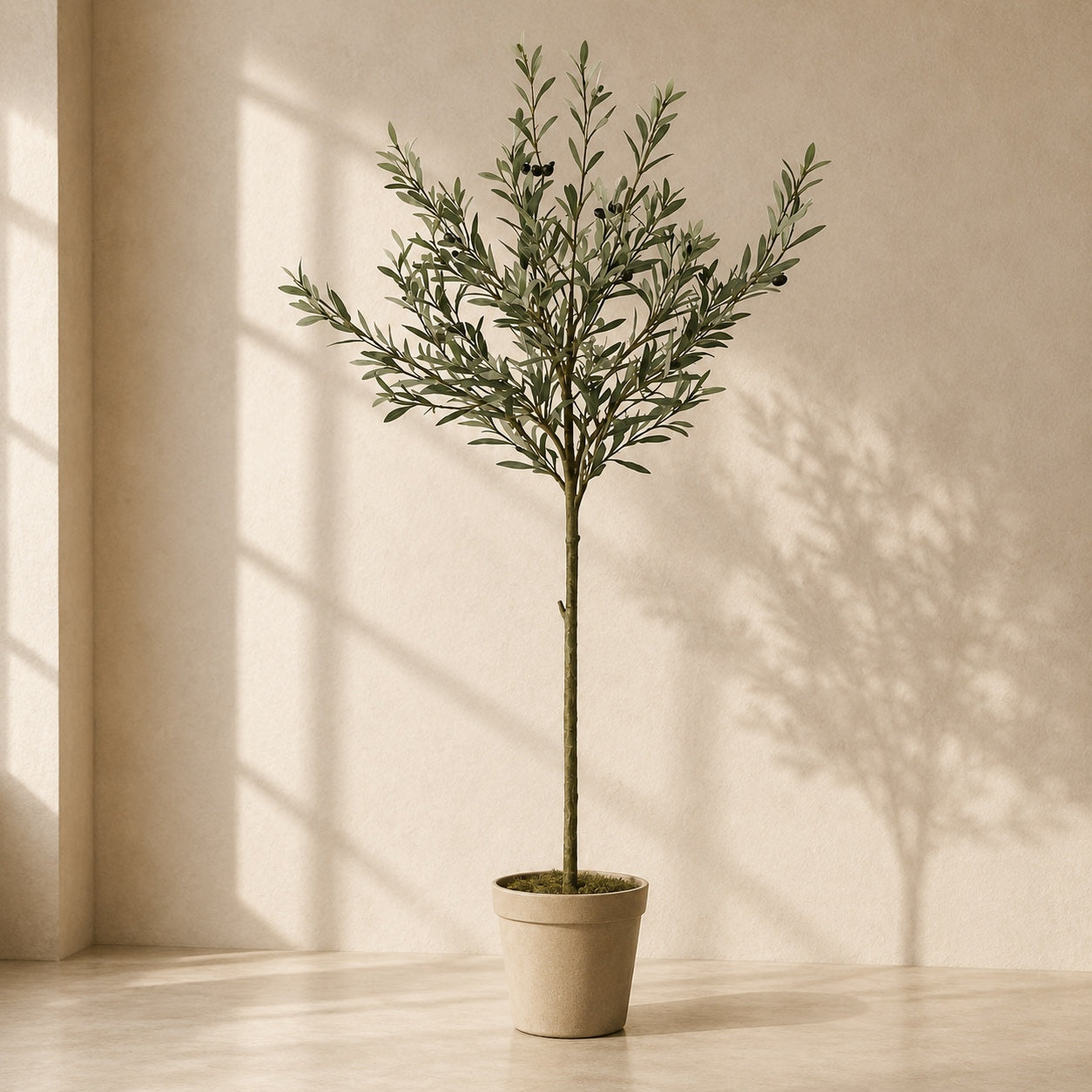Kunstpflanze Olivenbaum 150 cm | Realistischer Kunstbaum