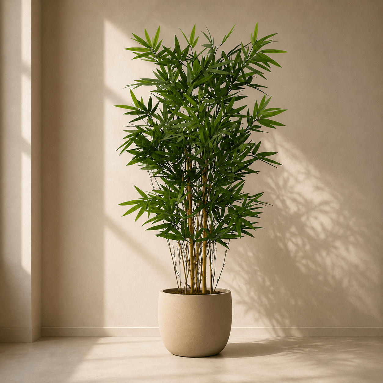 Bambus Kunstpflanze 123 cm – natürlicher Sichtschutz mit Asia - Flair - DYFLORA