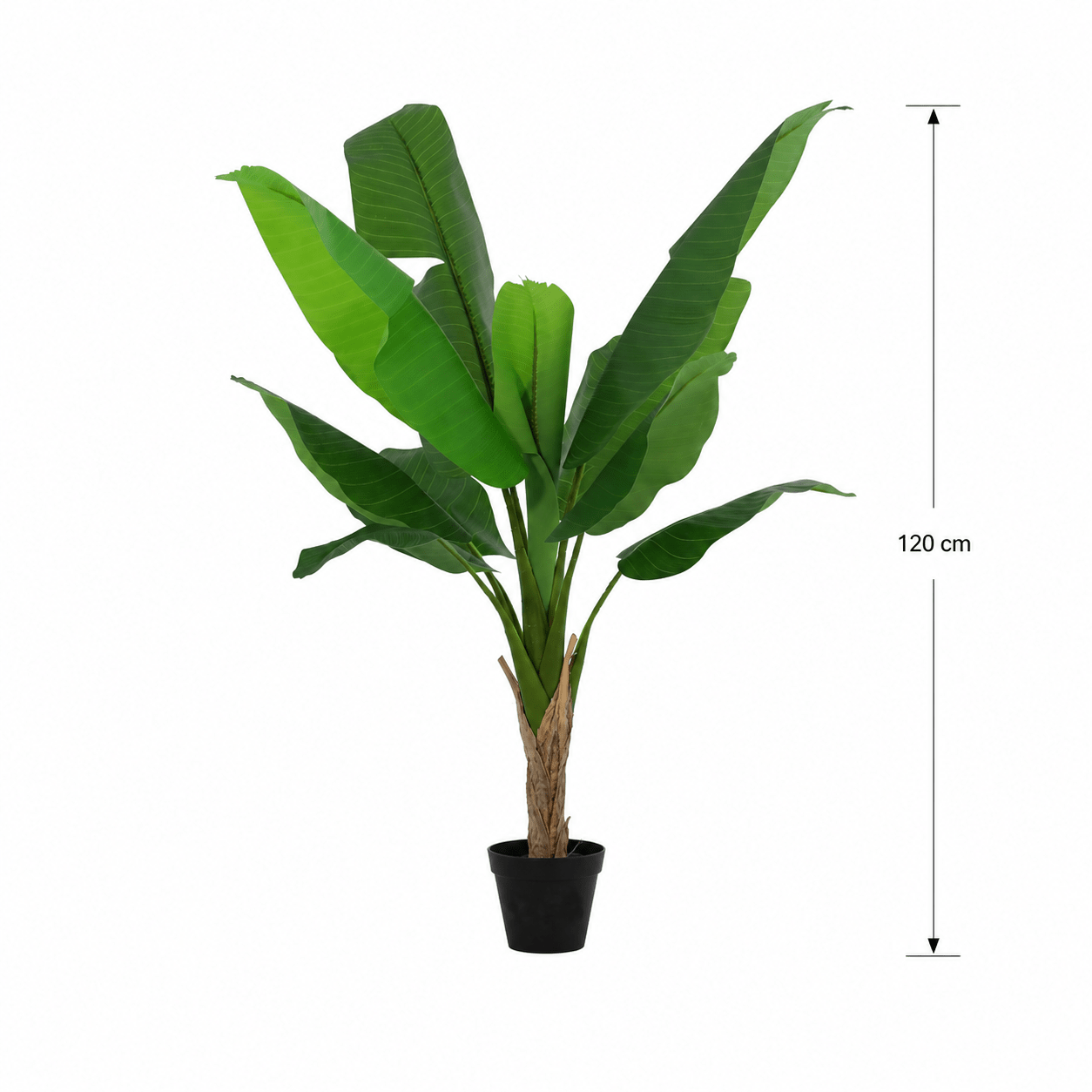 Bananenpflanze Kunstpflanze 120 cm – tropischer Blickfang mit großen Blättern - DYFLORA
