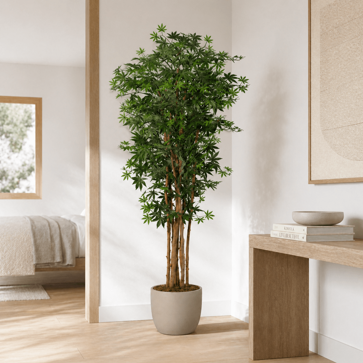 Japanischer Ahorn Kunstpflanze 180 cm – edler Blickfang mit feinen Blättern - DYFLORA
