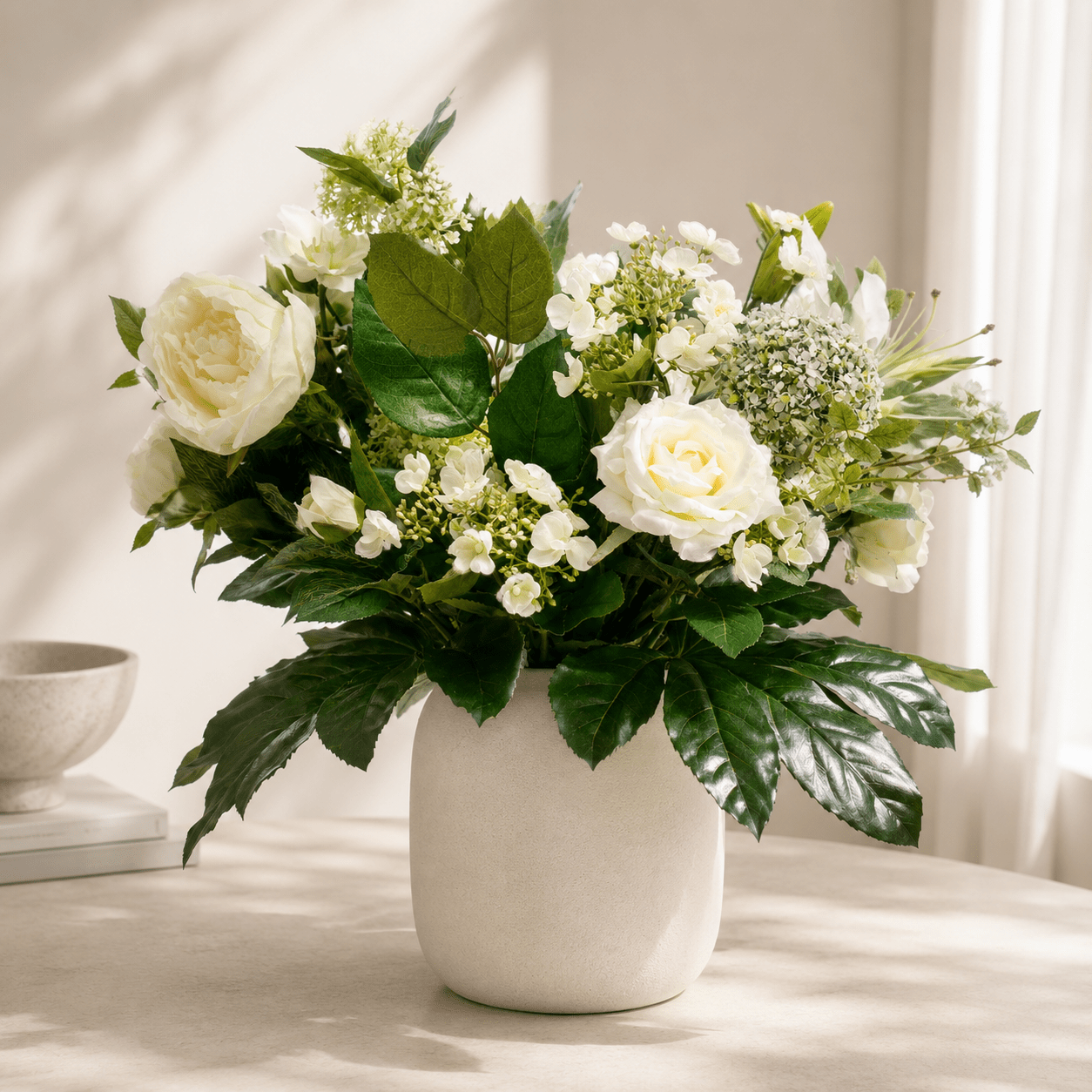 Kunstblumen - Bouquet M - White Dream - 60 cm - DYFLORA