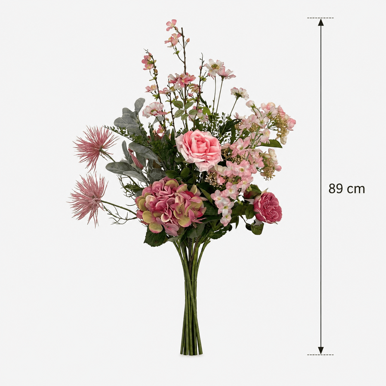 Kunstblumenstrauß L „Pretty Pink“ – Rosa, 89 cm - DYFLORA