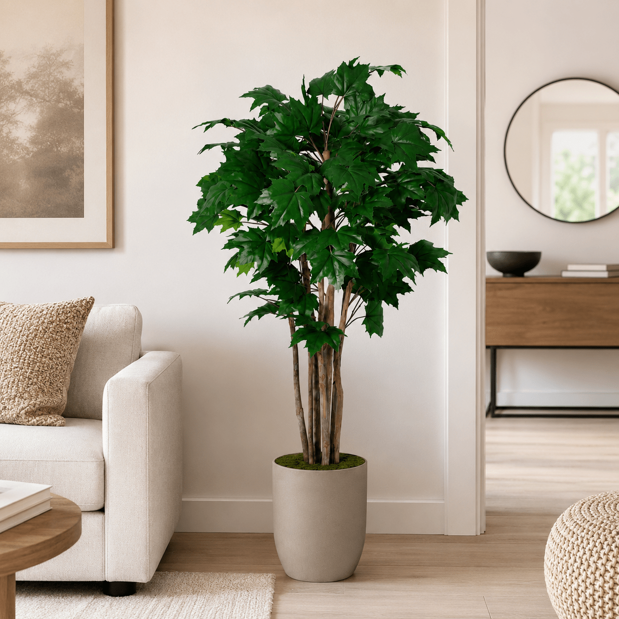 Kunstpflanze Ahornbaum 150 cm – künstlicher Ahorn mit Naturlook - DYFLORA