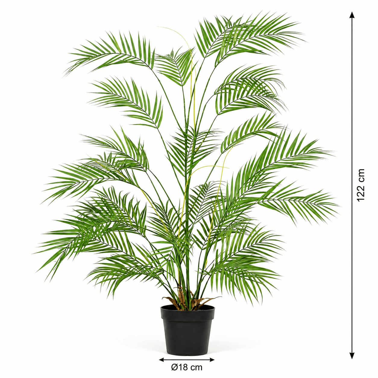 Kunstpflanze Areca Palme 122 cm tropisch naturgetreu - DYFLORA