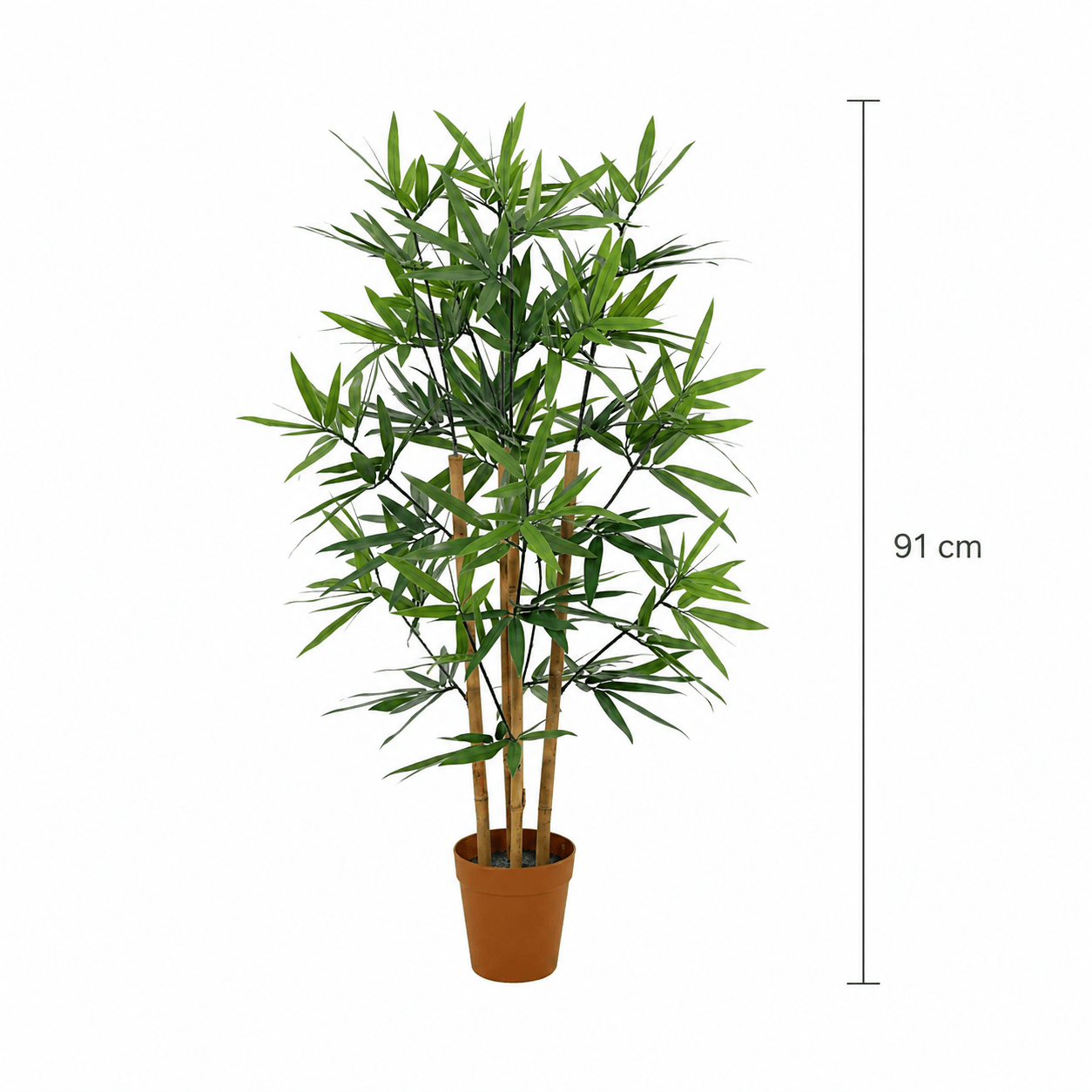 Kunstpflanze Bambus 91 cm mit schlanker, natürlicher Optik - DYFLORA
