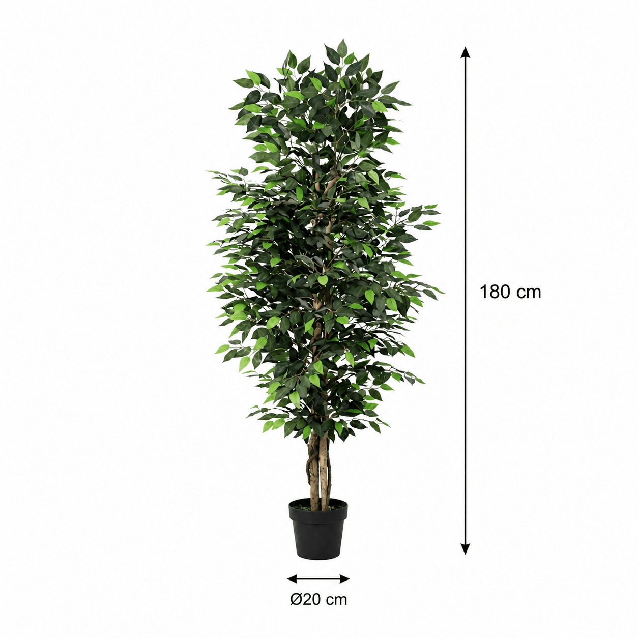 Kunstpflanze Birkenfeige Ficus Benjamina 180 cm - DYFLORA