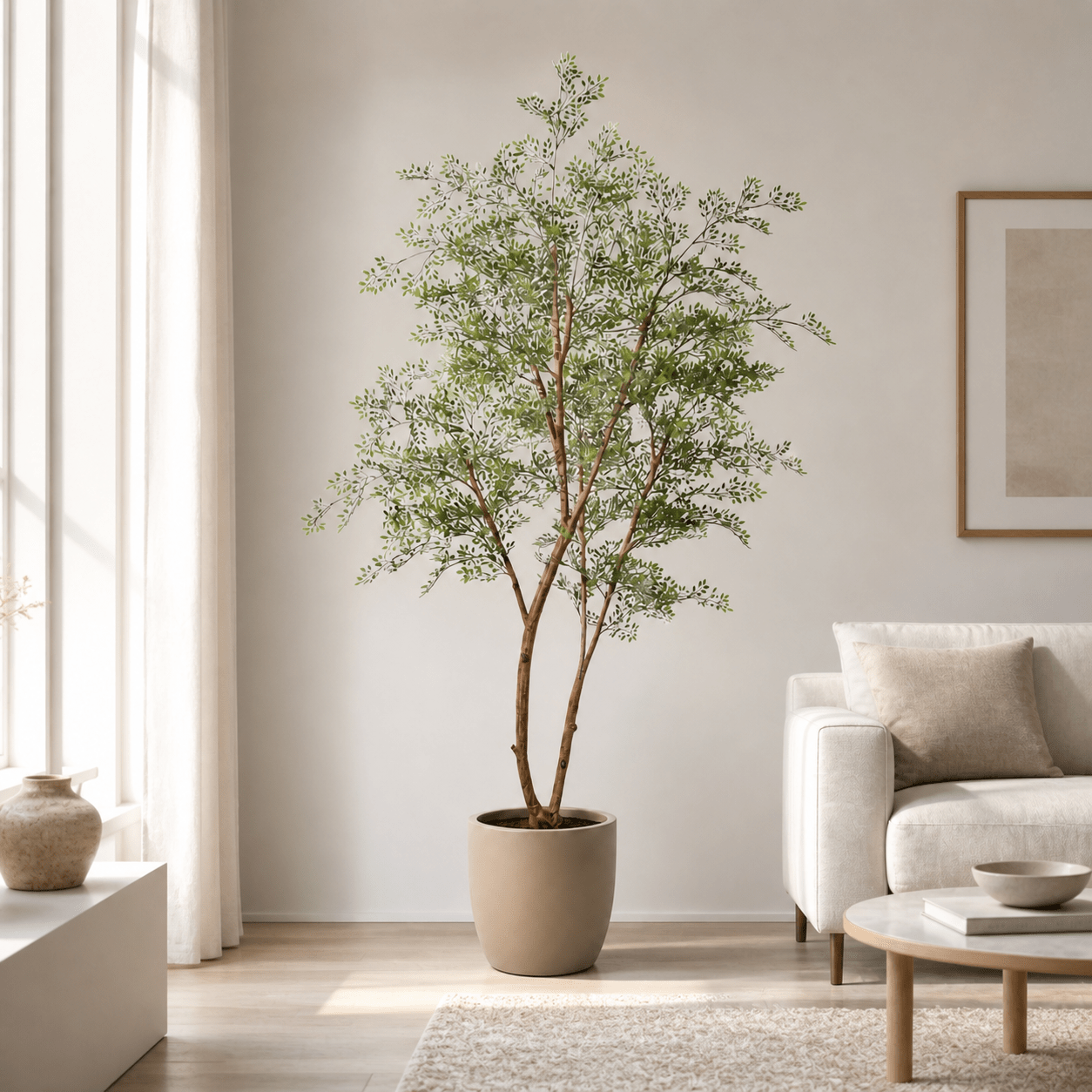 Kunstpflanze Cassia Baum 180 cm mit filigraner, luftiger Optik - DYFLORA