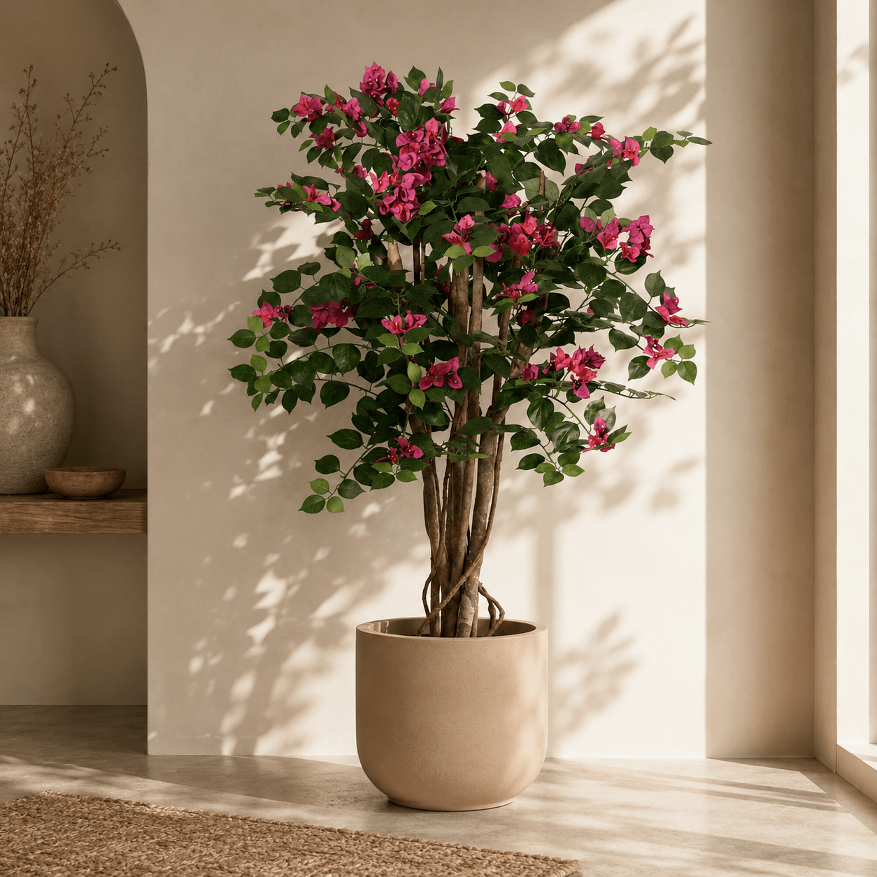 Kunstpflanze Drillingsblume Bougainvillea 120 cm pink - DYFLORA