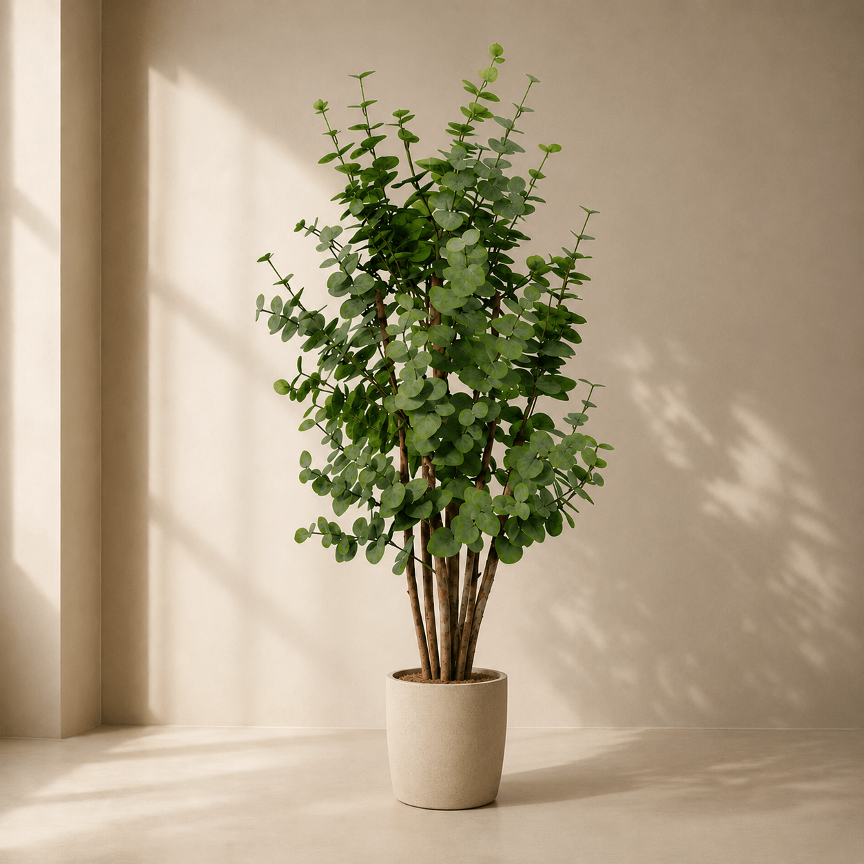Kunstpflanze Eukalyptus 120 cm grün naturgetreu - DYFLORA