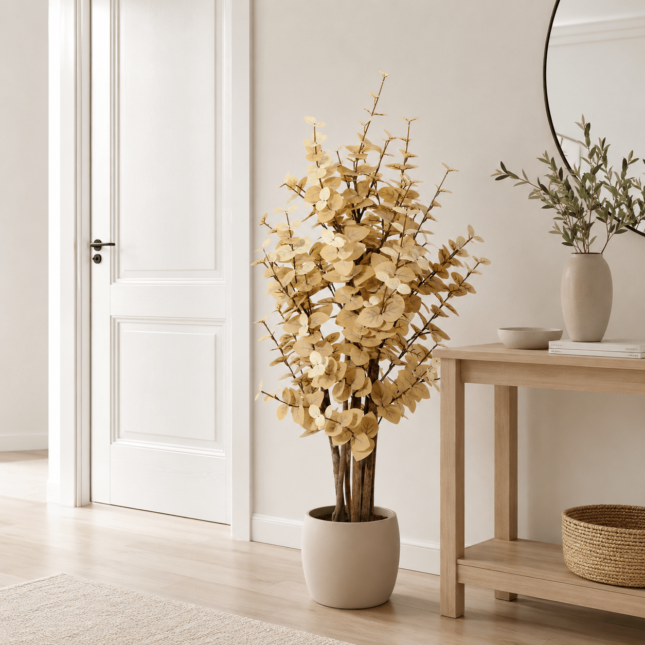 Kunstpflanze Eukalyptus 125 cm gelb naturgetreu - DYFLORA