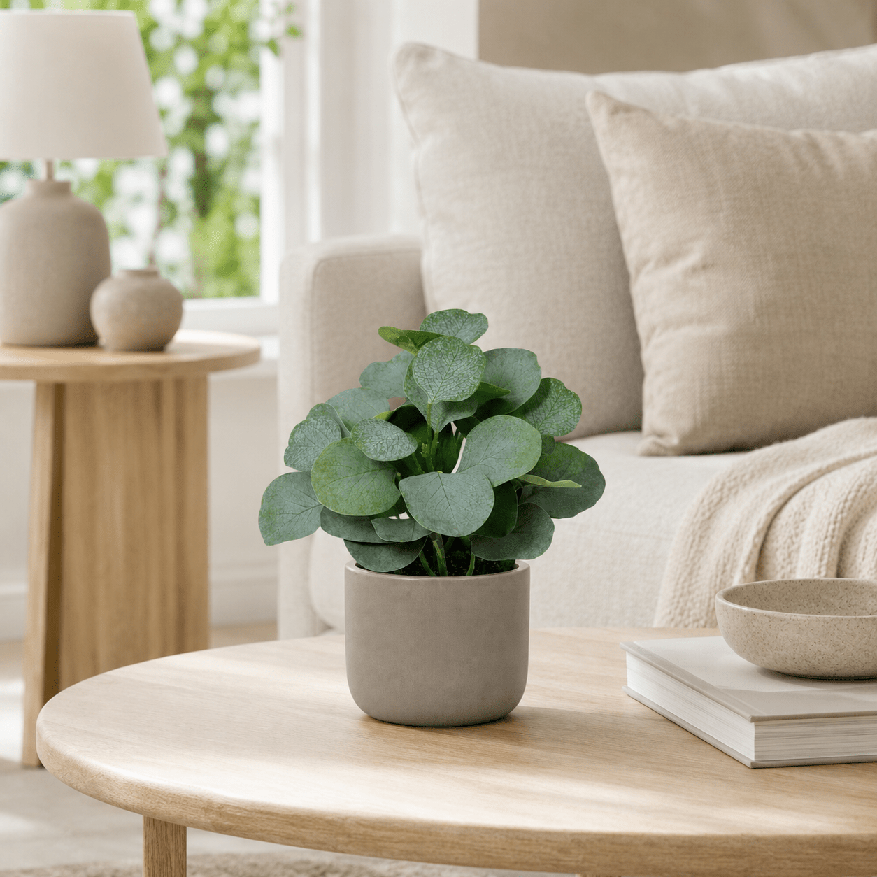 Kunstpflanze Eukalyptus 21 cm – künstlicher Eukalyptus kompakt - DYFLORA