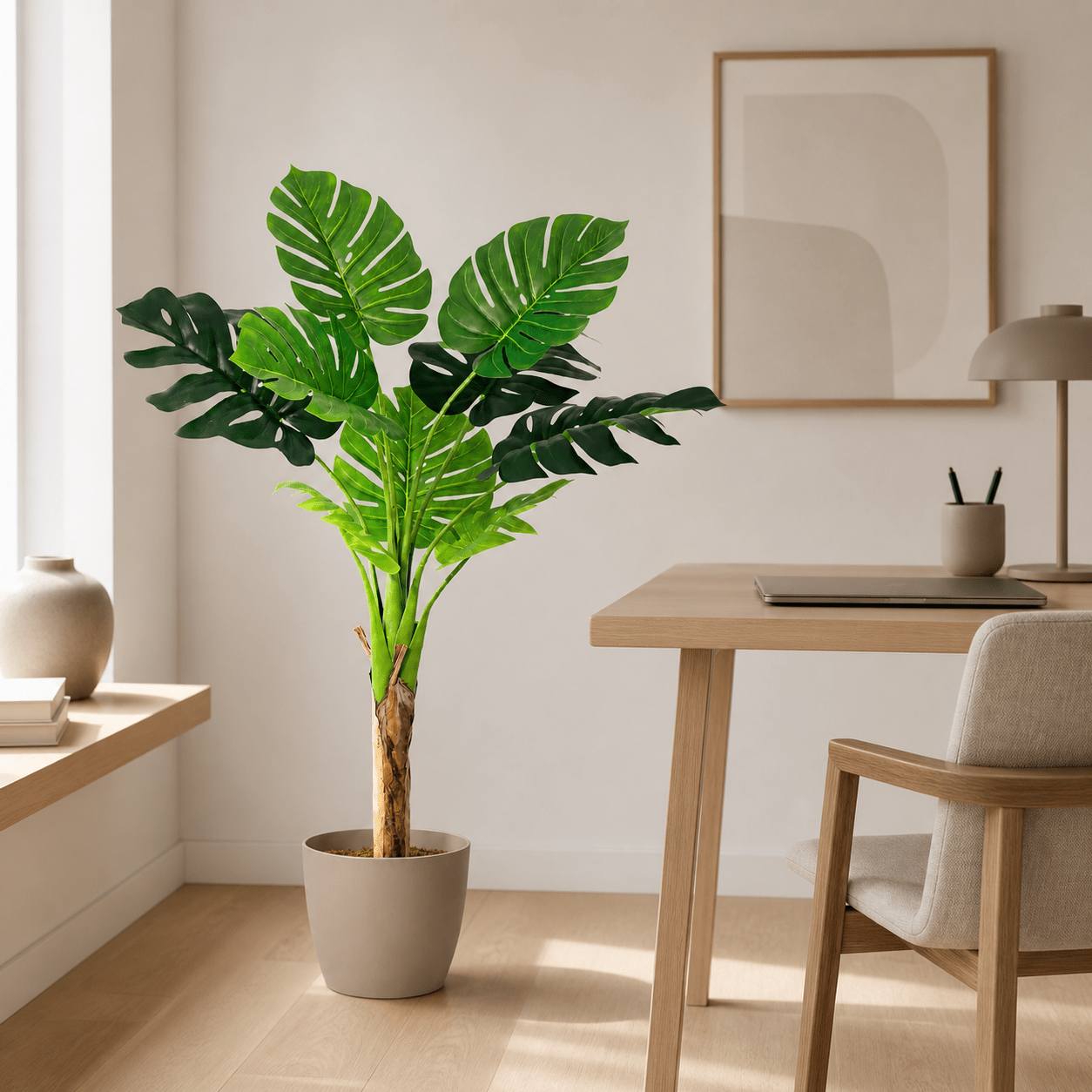 Kunstpflanze Fensterblatt Monstera Deliciosa 120 cm - DYFLORA