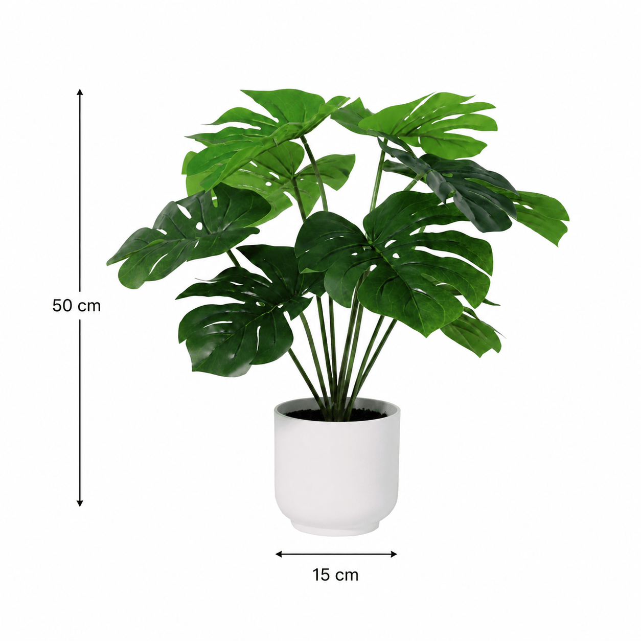 Kunstpflanze Fensterblatt Monstera Deliciosa 50 cm - DYFLORA