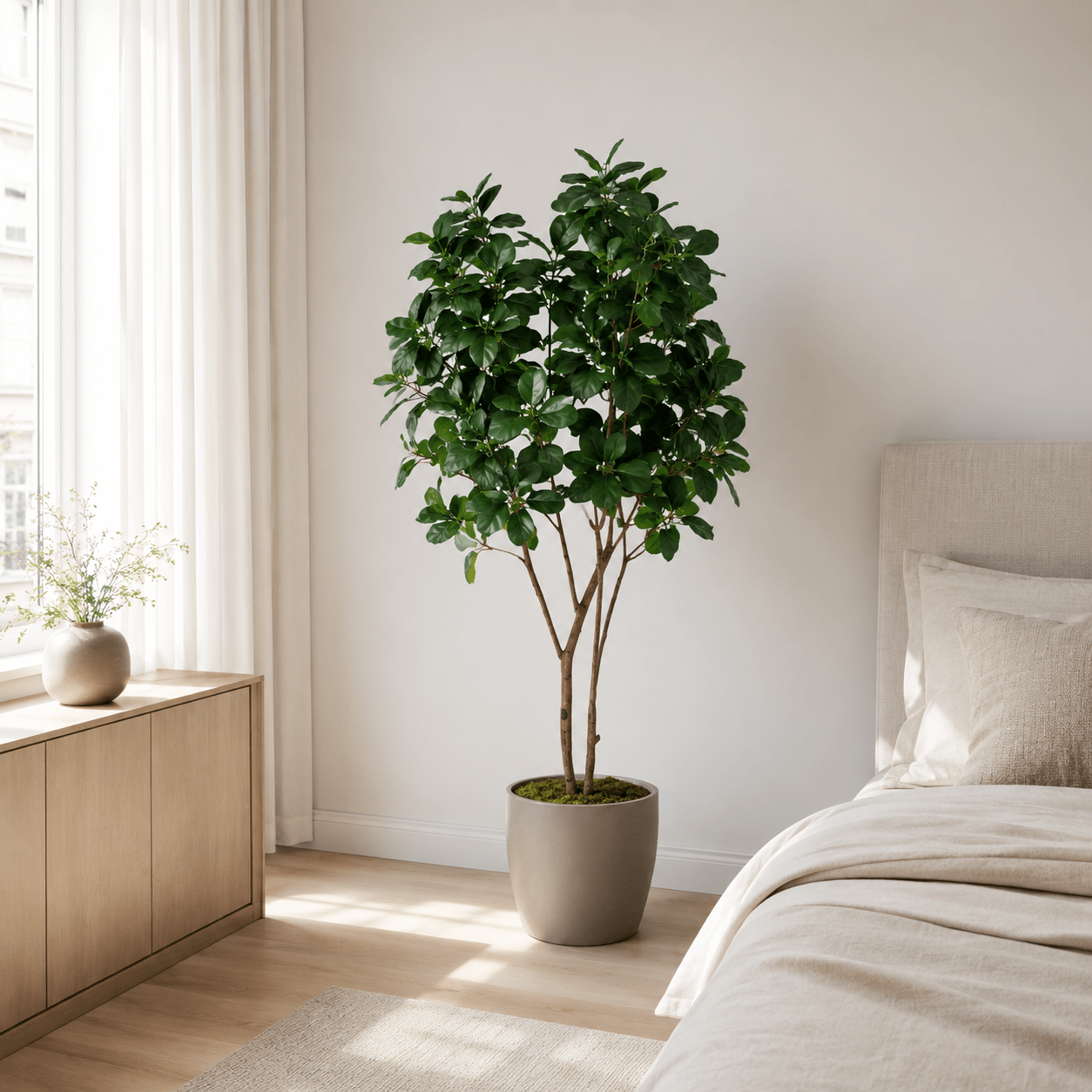Kunstpflanze Geigenfeige 180 cm – künstlicher Ficus lyrata Baum - DYFLORA