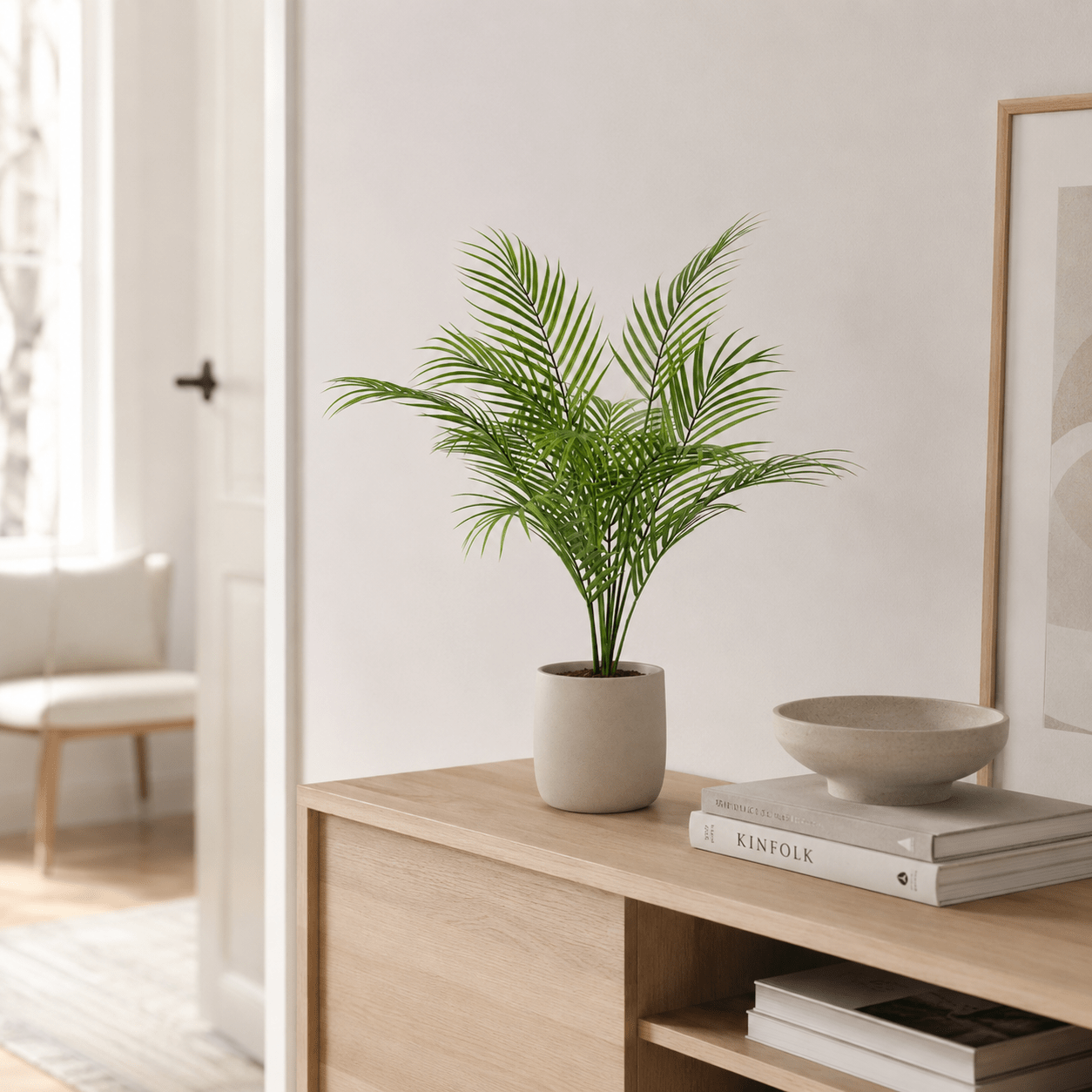 Kunstpflanze Kentiapalme 65 cm tropisch naturgetreu - DYFLORA