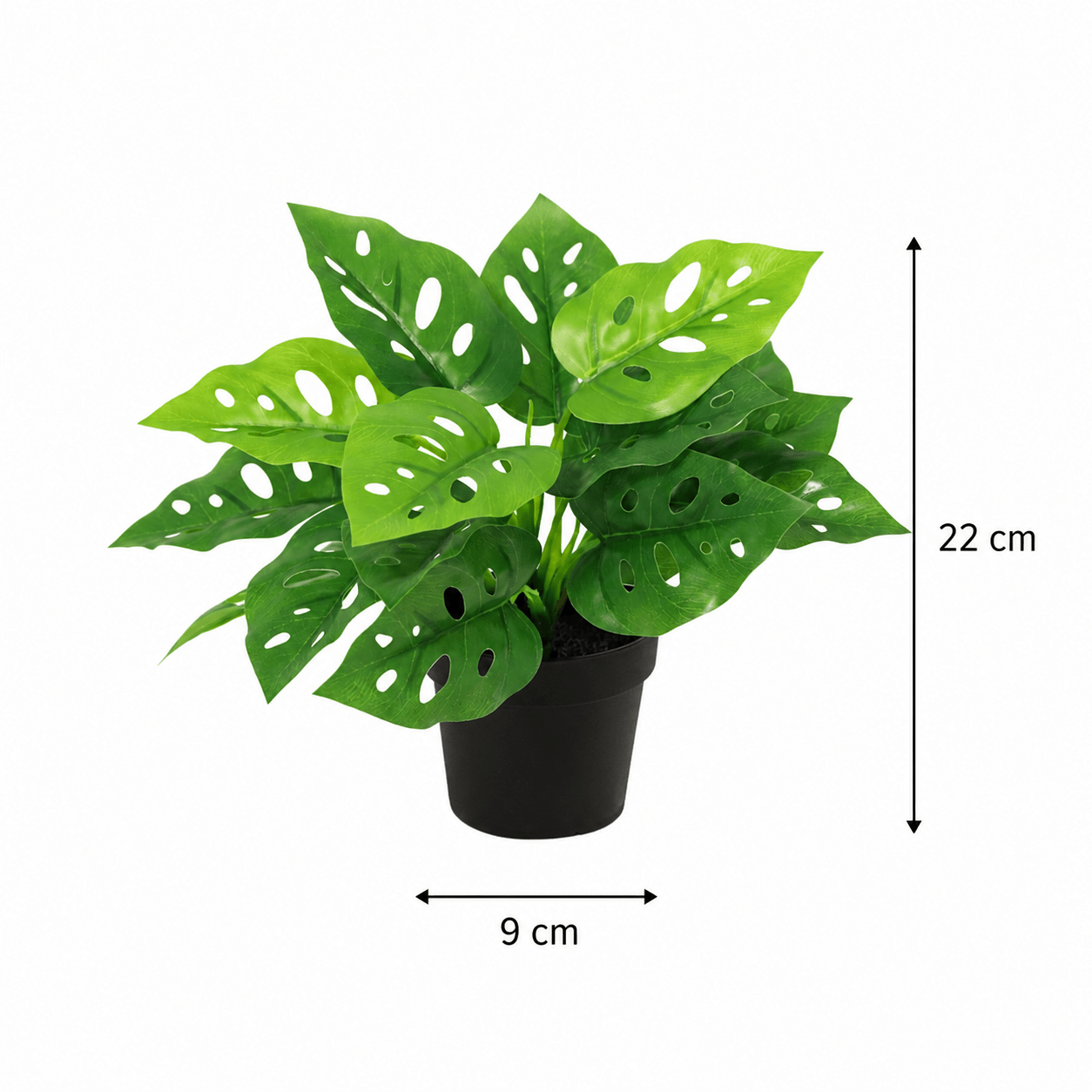 Kunstpflanze Monstera Monkey Leaf 22 cm Lochpflanze - DYFLORA