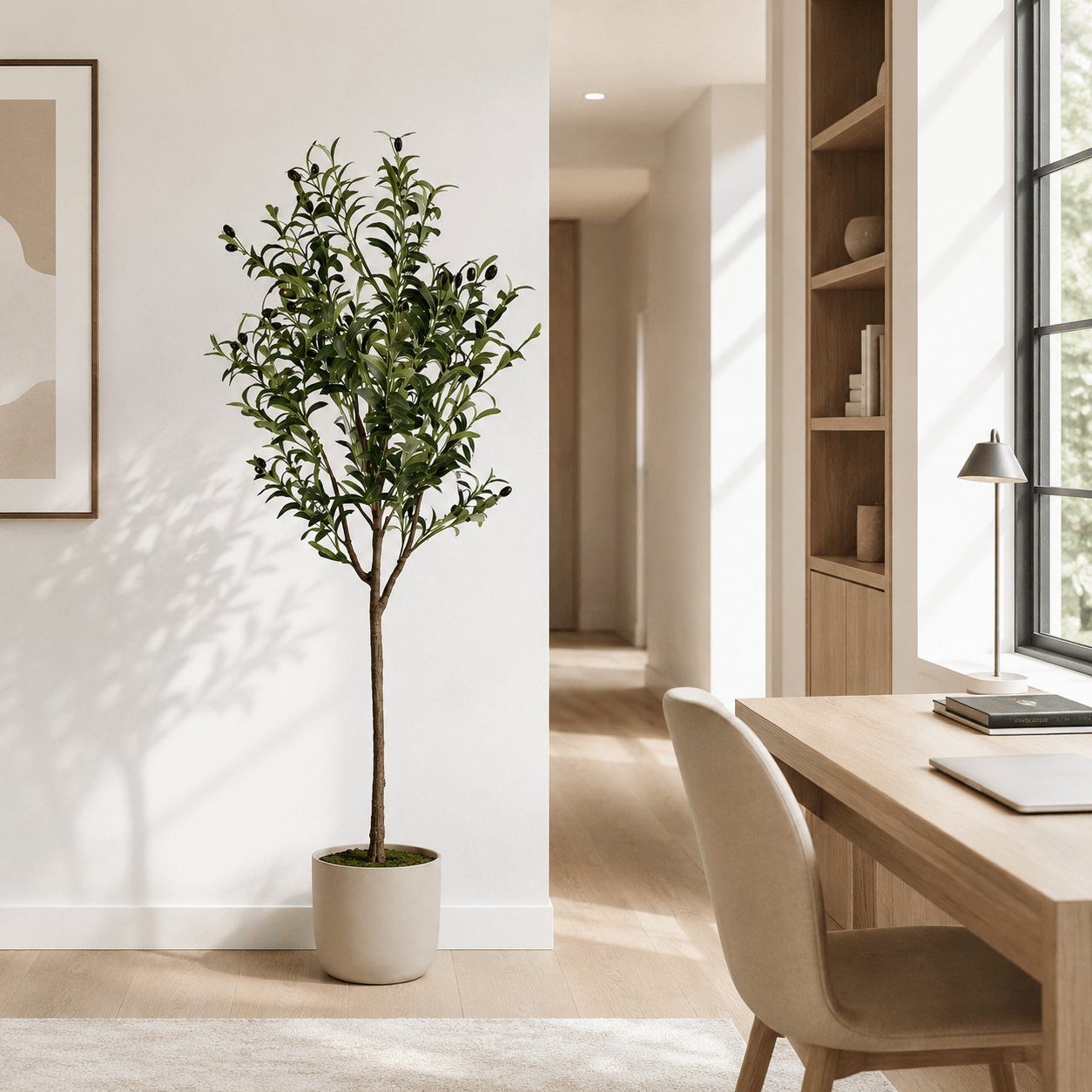 Kunstpflanze Olivenbaum 150 cm mit mediterran natürlicher Optik - DYFLORA