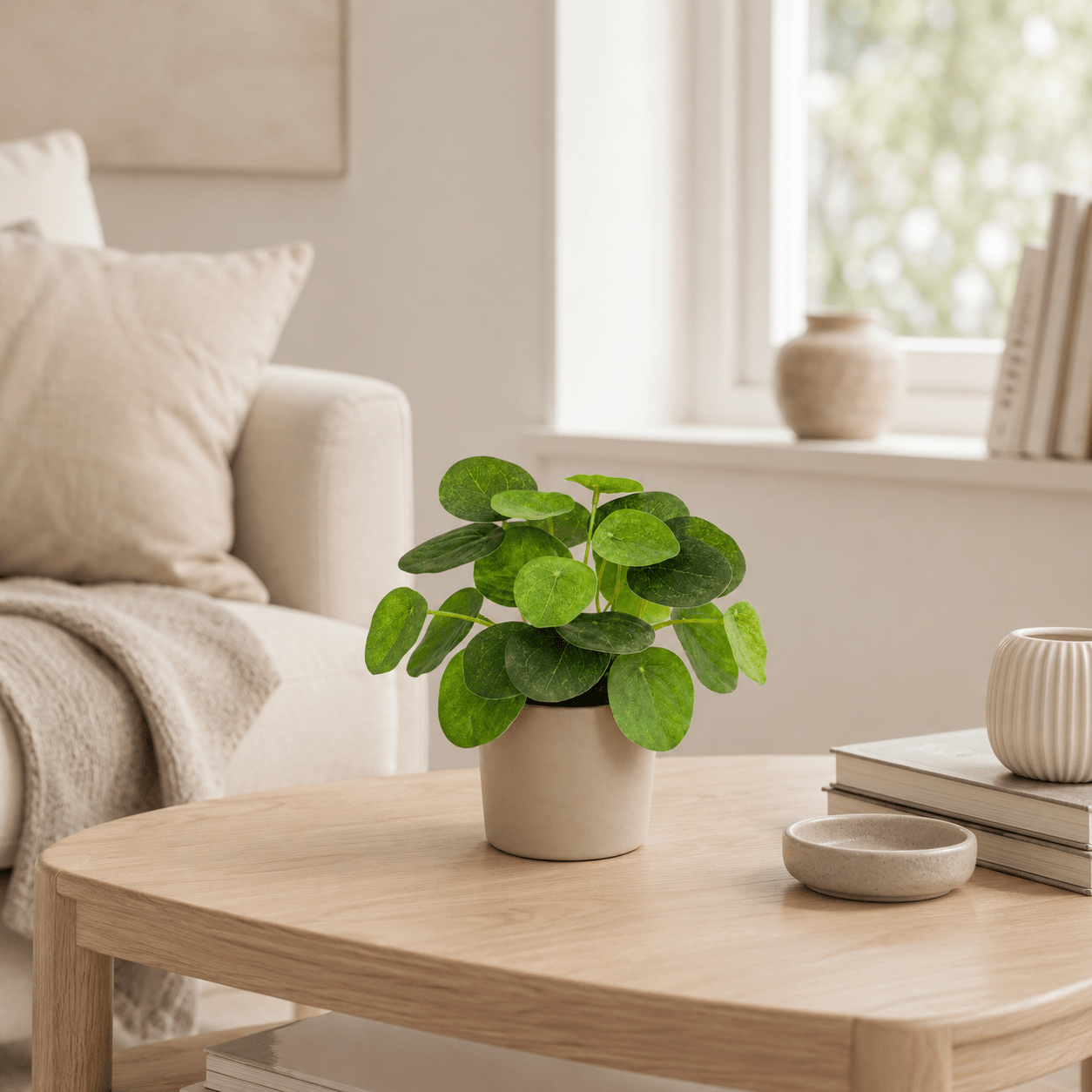 Kunstpflanze Pfannkuchenpflanze Pilea peperomioides 17,5 cm - DYFLORA