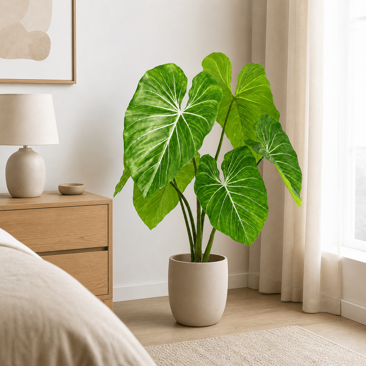 Kunstpflanze Philodendron 100 cm mit tropischer Blattoptik - DYFLORA