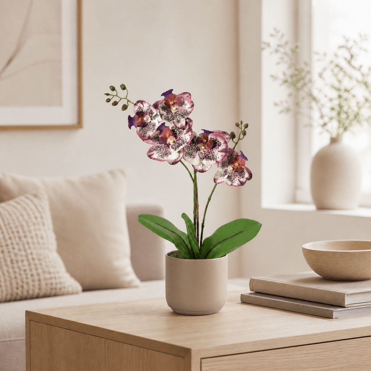 Kunstpflanze Schmetterlingsorchidee Phalaenopsis 41 cm lila - DYFLORA