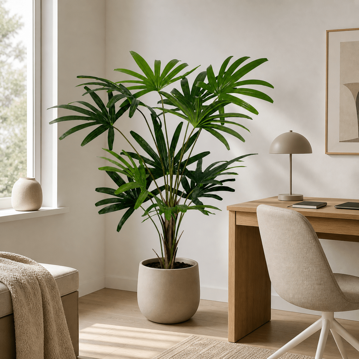 Kunstpflanze Steckenpalme Rhapis Excelsa 120 cm - DYFLORA