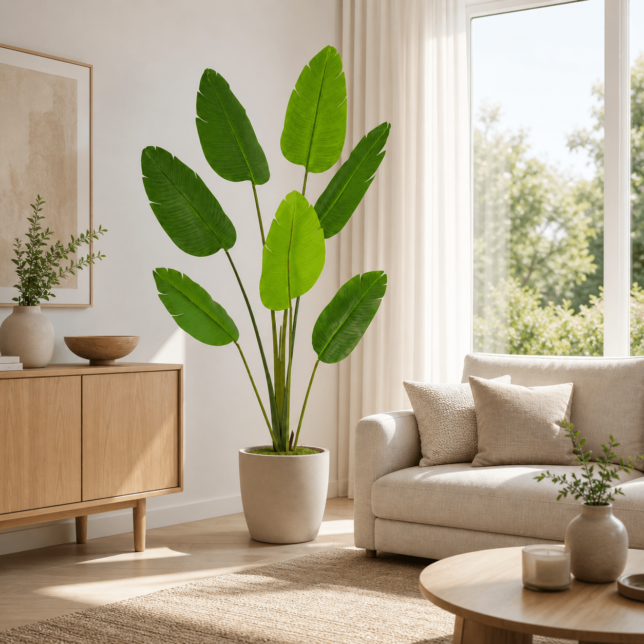 Kunstpflanze Strelitzie Nicolai 170 cm naturgetreu - DYFLORA
