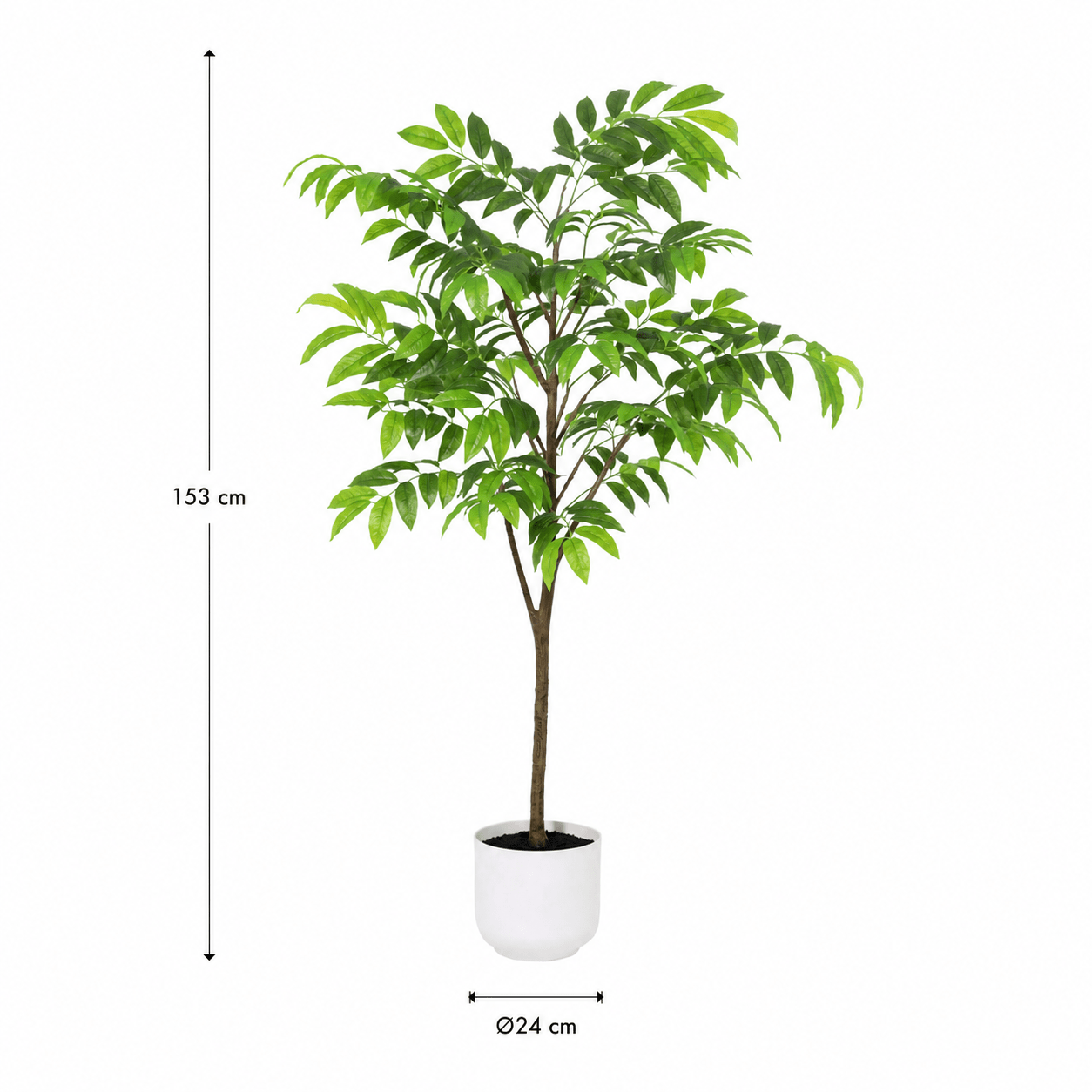 Kunstpflanze Tropenpflanze 153 cm grün naturgetreu - DYFLORA