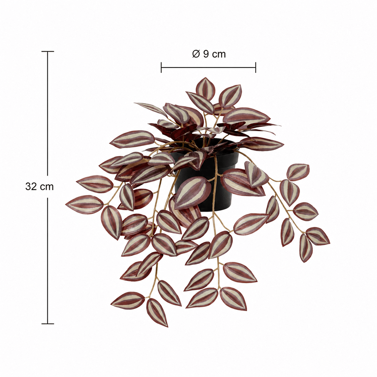 Kunstpflanze Zebrakraut Tradeskantie hängend 32 cm - DYFLORA