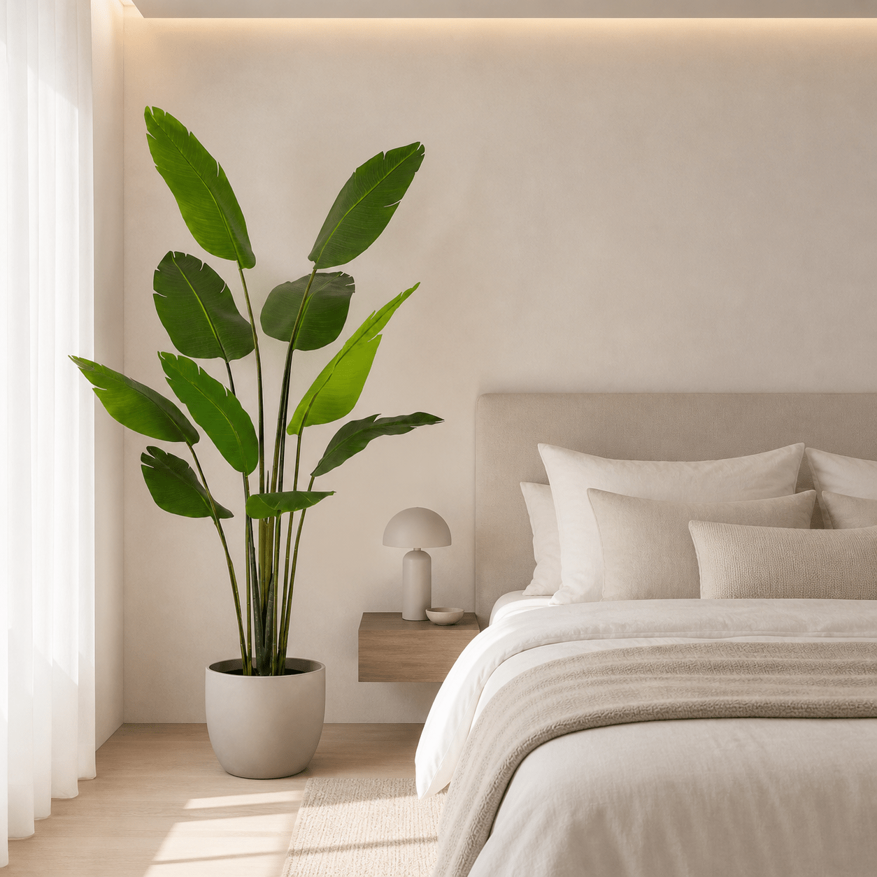 Strelitzie Kunstpflanze 180 cm – Strelitzia Nicolai tropisch - DYFLORA