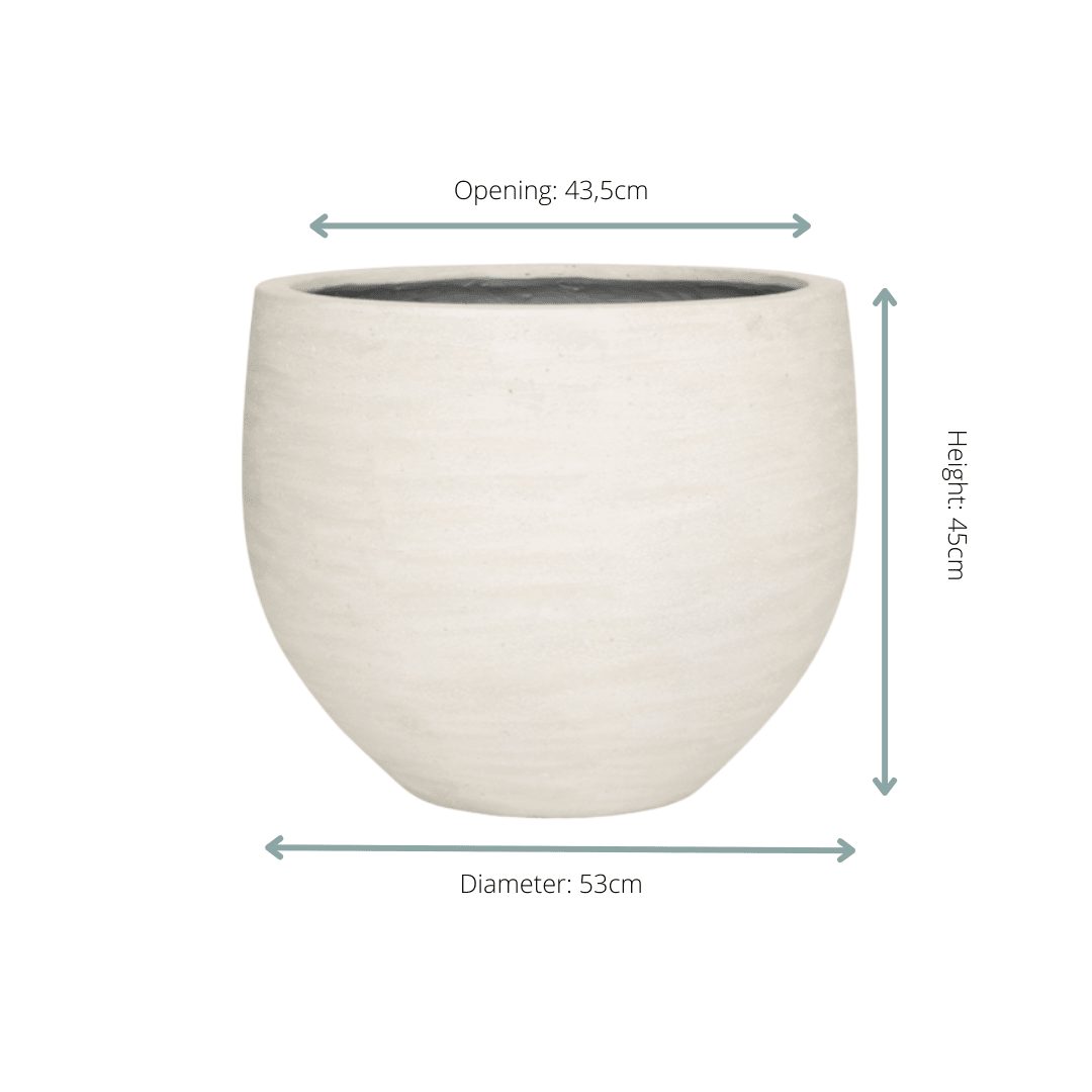 Übertopf Jumbo Orb Ivory Washed - DYFLORA