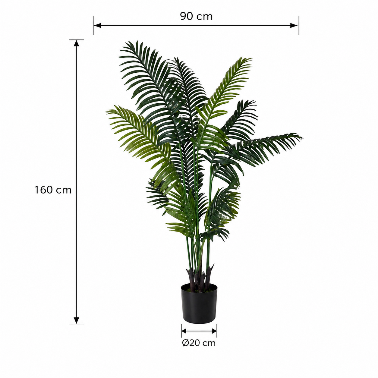 Kunstpflanze Phoenix-Palme 160 cm mit tropisch eleganter Ausstrahlung