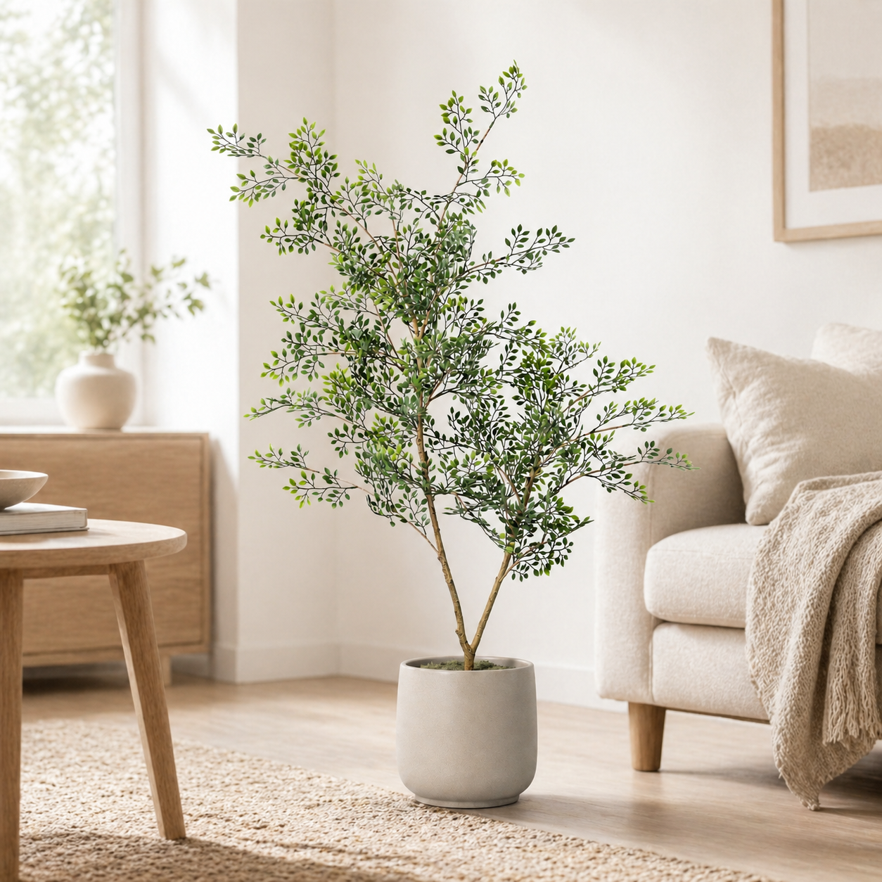 Bucida Kunstpflanze 71 cm – filigraner Kunstbaum mit feinen Blättern