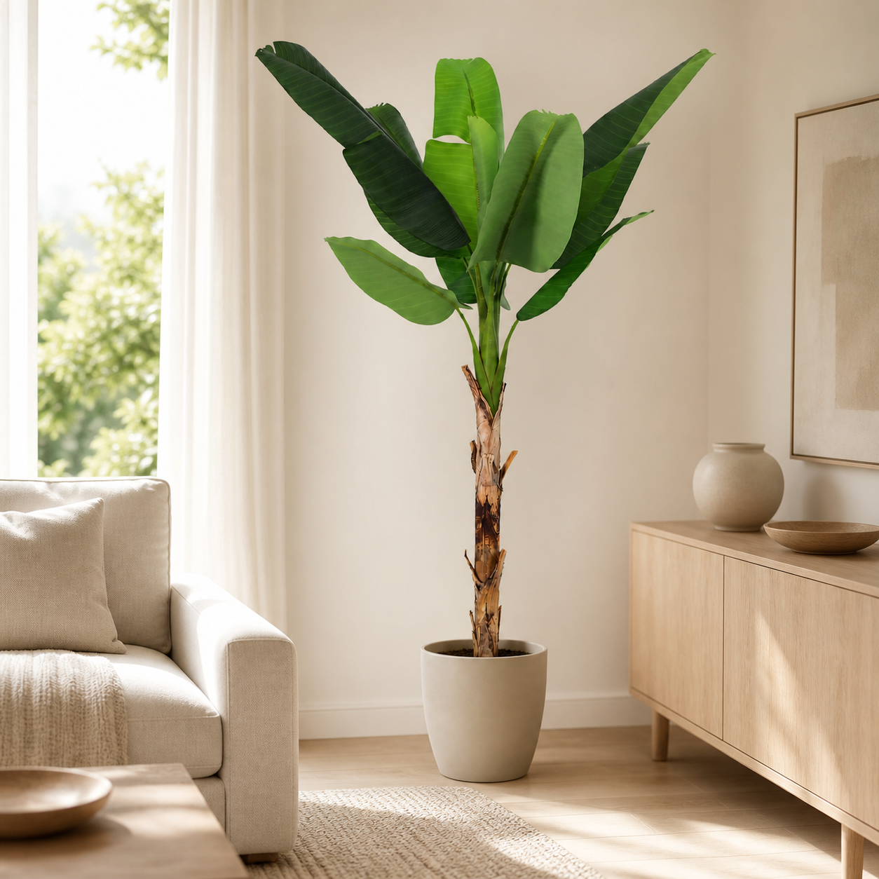 Kunstpflanze Bananenpflanze Musa 190 cm | Realistische Musa Pflanze