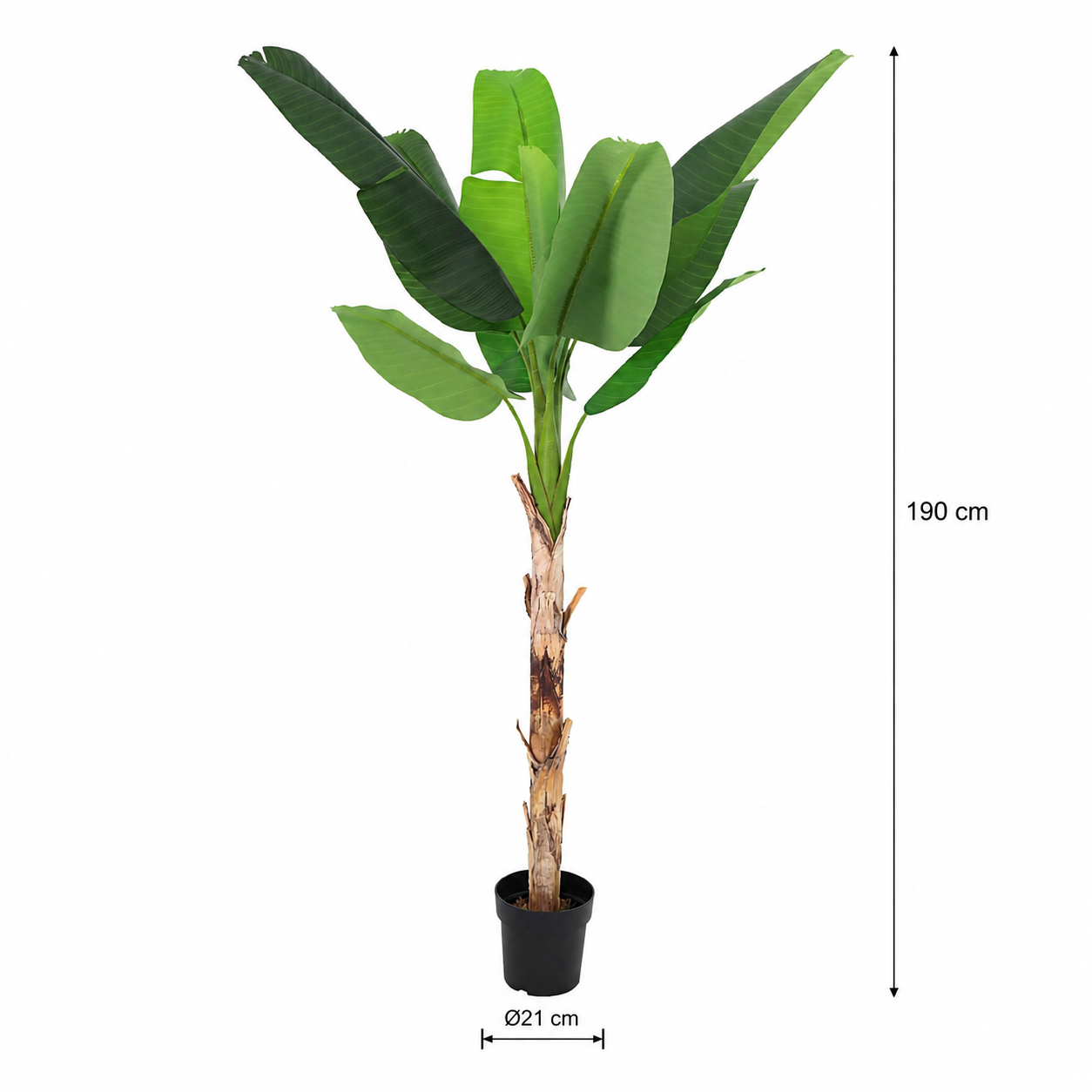 Kunstpflanze Bananenpflanze Musa 190 cm | Realistische Musa Pflanze