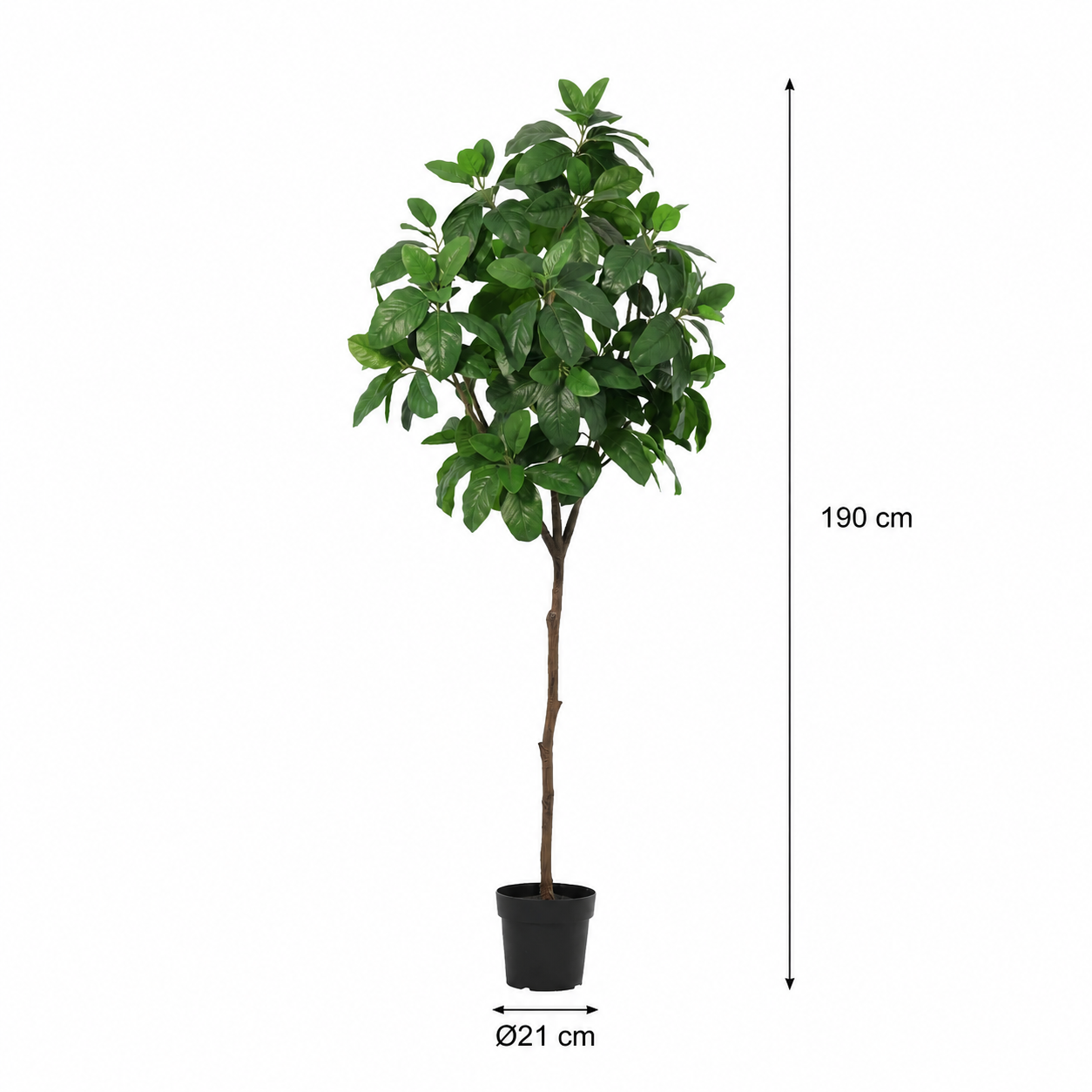 Magnolie Kunstpflanze 190 cm – eleganter Kunstbaum mit grünen Blättern