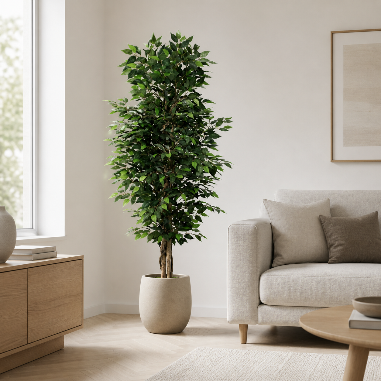 Kunstpflanze Birkenfeige Ficus Benjamina 180 cm