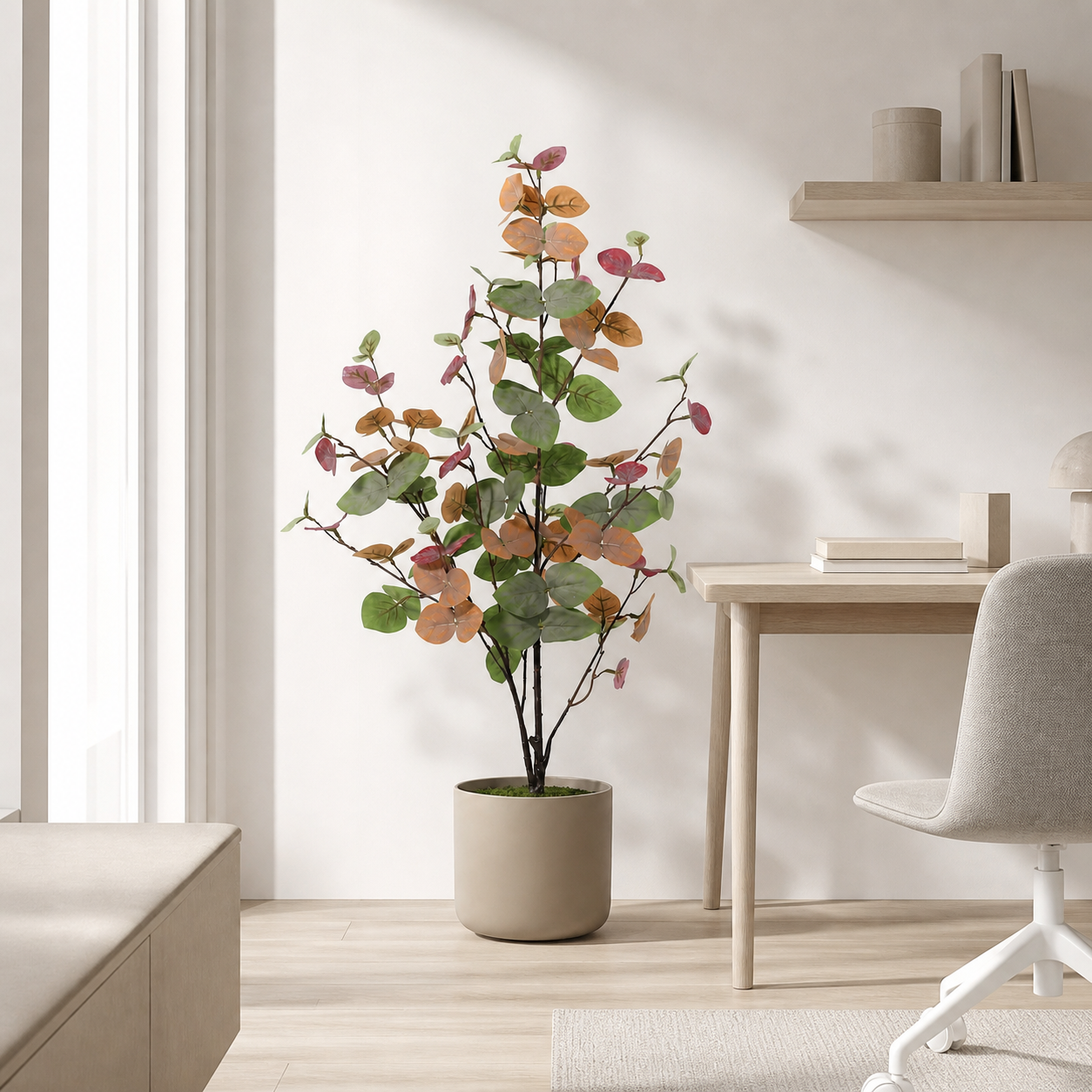 Eukalyptus Kunstpflanze 86 cm – farbige Blätter stilvoll dekorieren