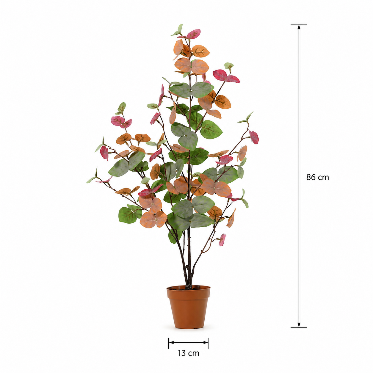 Eukalyptus Kunstpflanze 86 cm – farbige Blätter stilvoll dekorieren