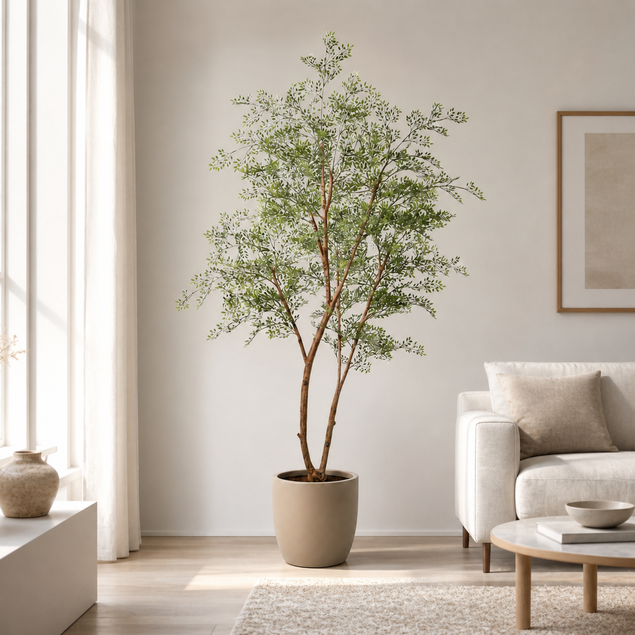 Kunstpflanze Cassia Baum 180 cm mit filigraner, luftiger Optik