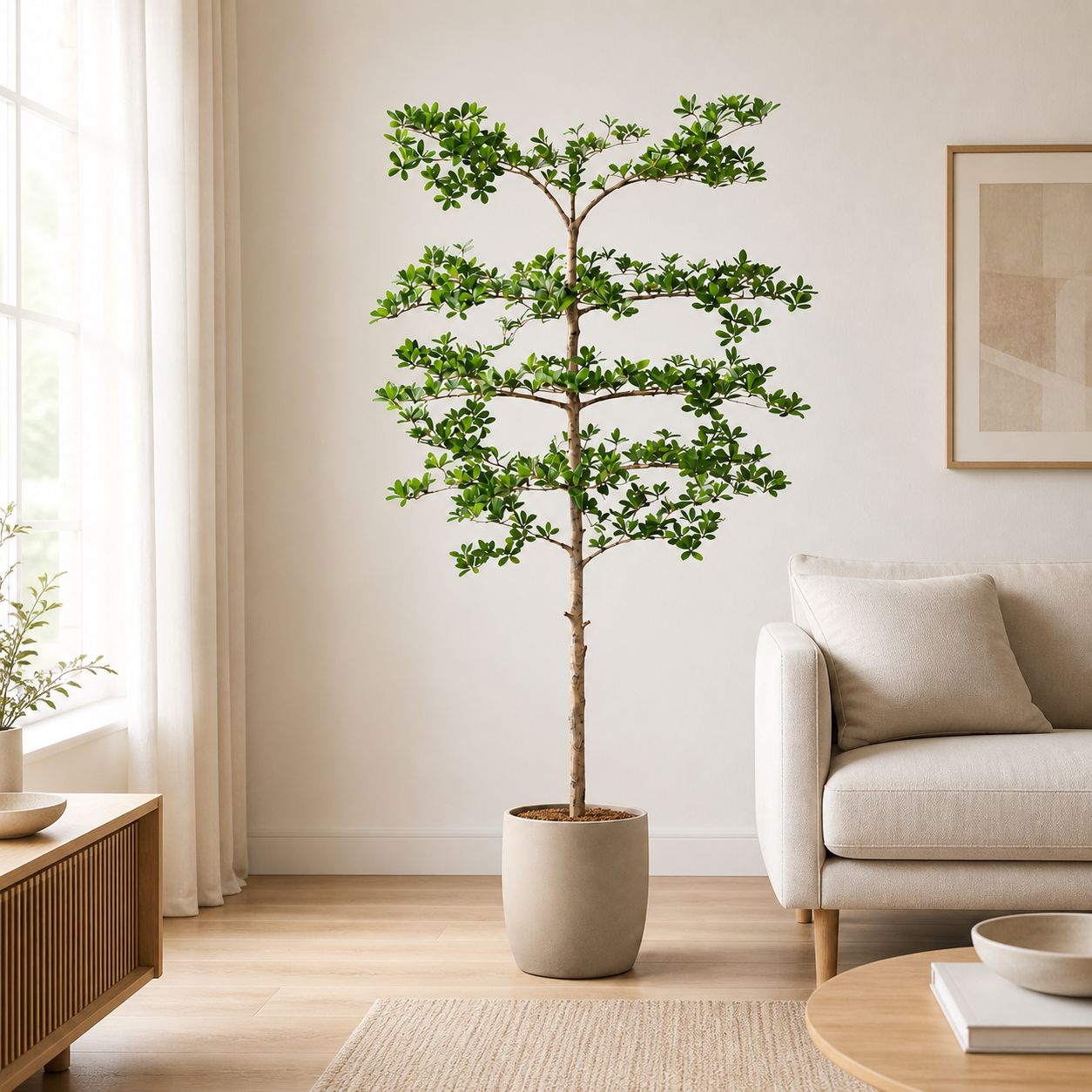 Schwarzer Olivenbaum Kunstpflanze 200 cm – Bucida mit filigranen Ästen