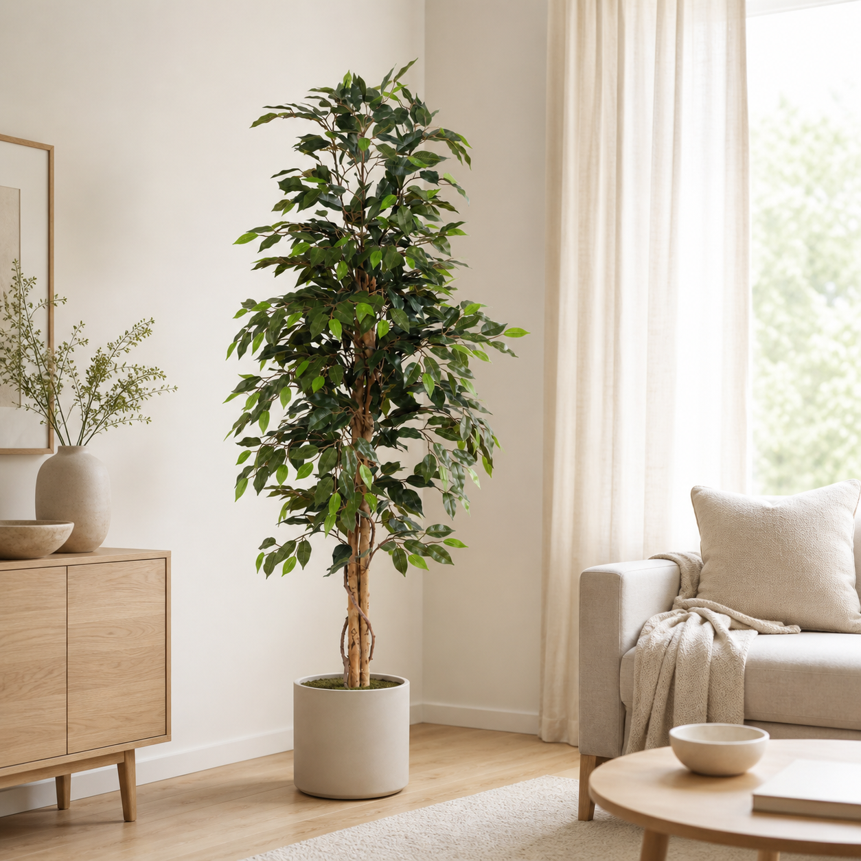 Kunstpflanze Birkenfeige Ficus Benjamina 160 cm