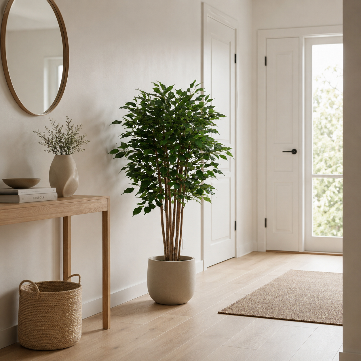 Kunstpflanze Birkenfeige 150 cm – künstlicher Ficus Benjamini