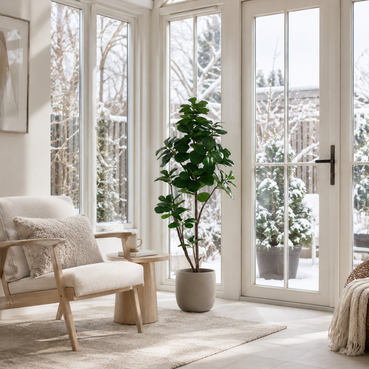 Kunstpflanze Geigenfeige 150 cm – künstlicher Ficus lyrata