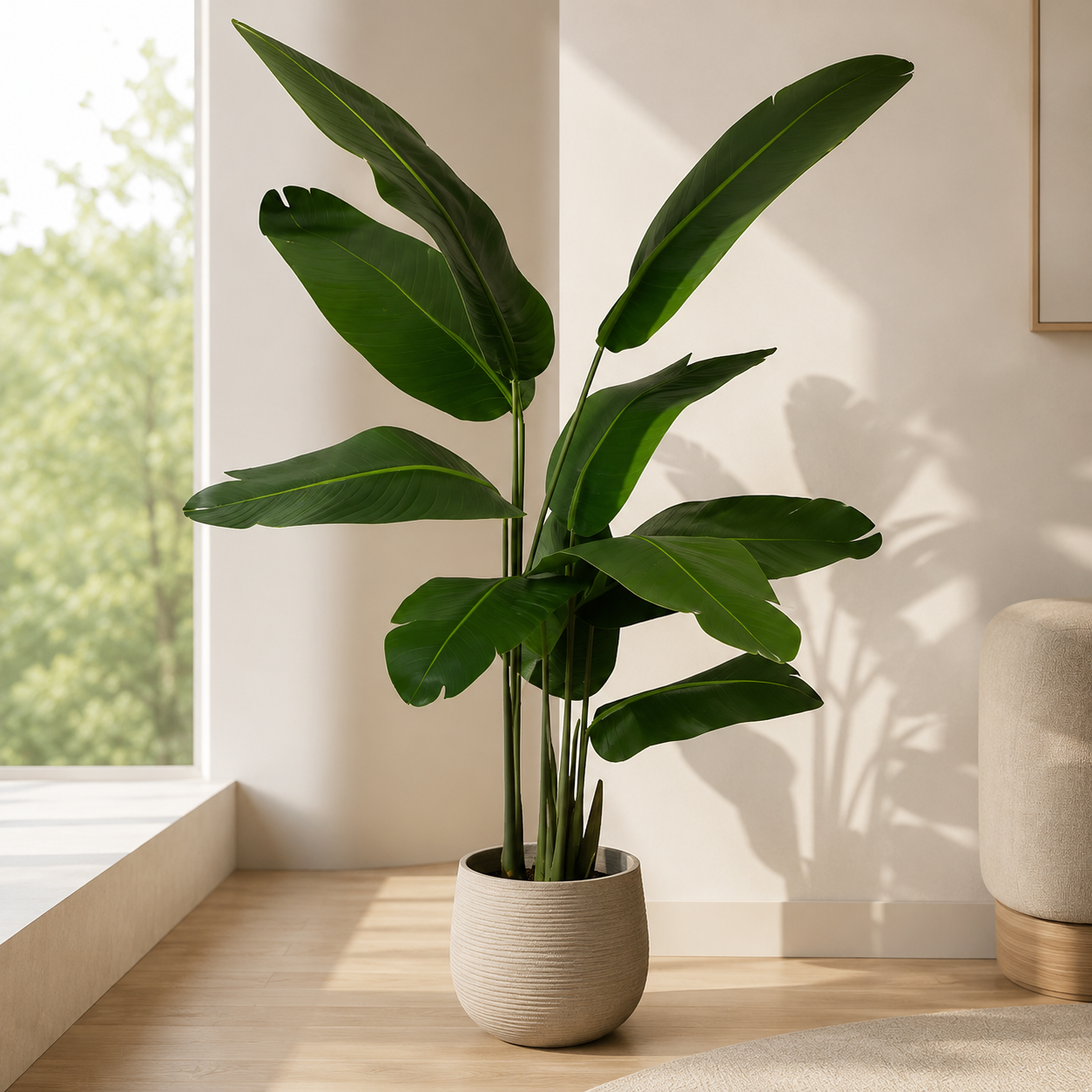 Strelitzie Kunstpflanze 150 cm – exotische Deko mit großen Blättern