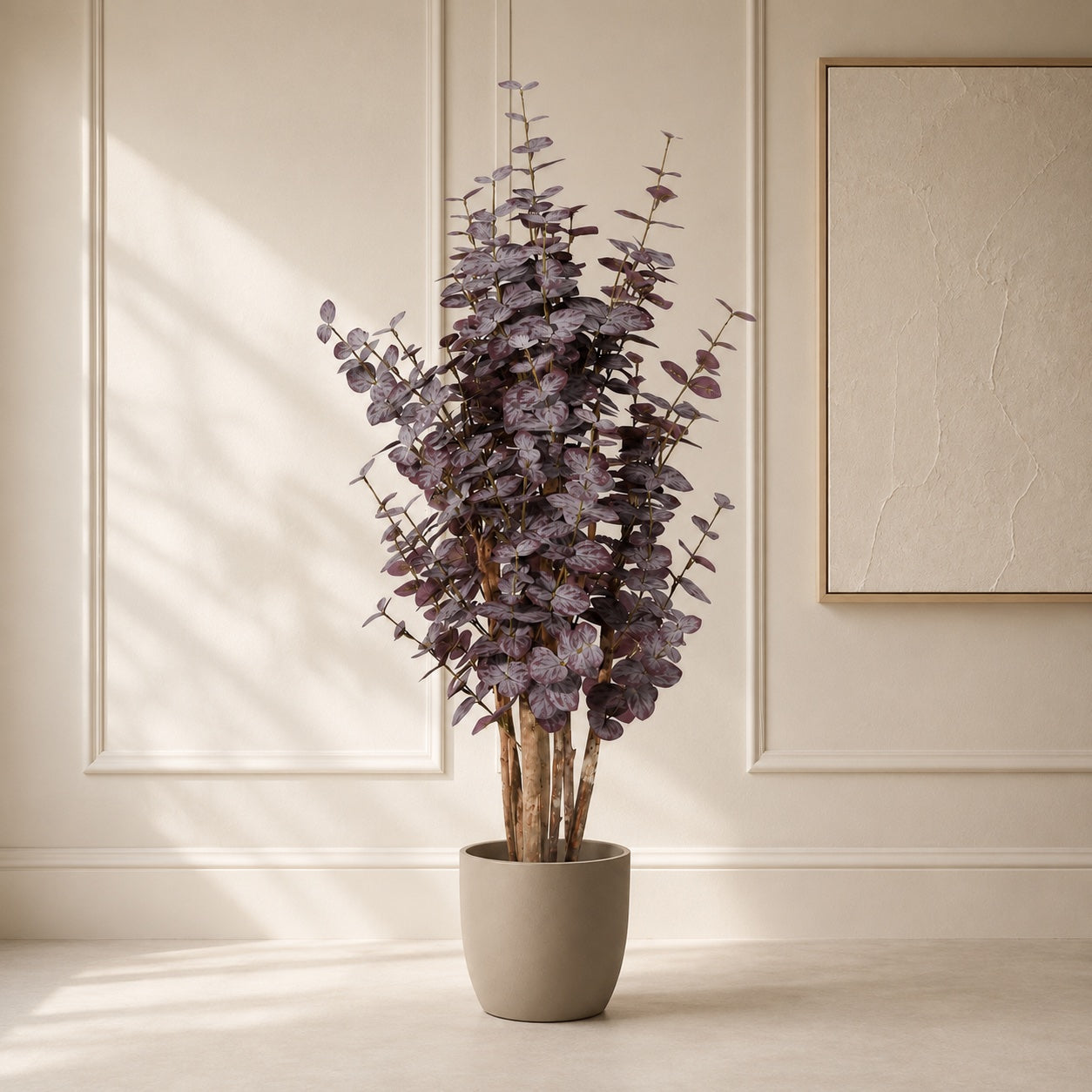 Kunstpflanze Eukalyptus 120 cm Lila | Realistischer Eukalyptus