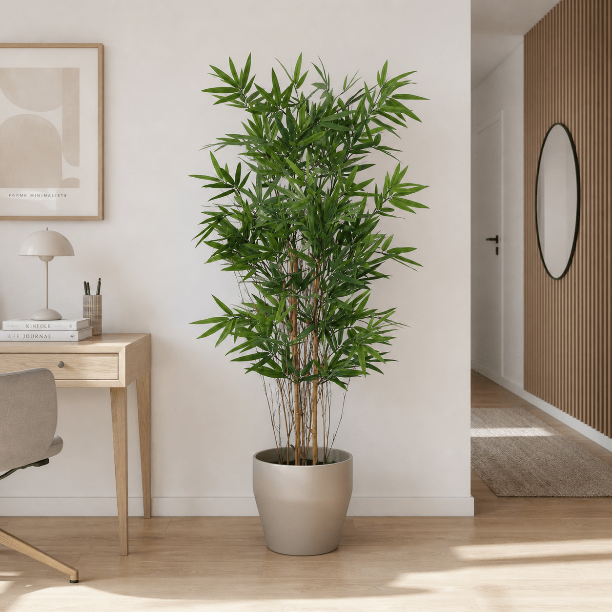 Bambus Kunstpflanze 123 cm – natürlicher Sichtschutz mit Asia - Flair - DYFLORA