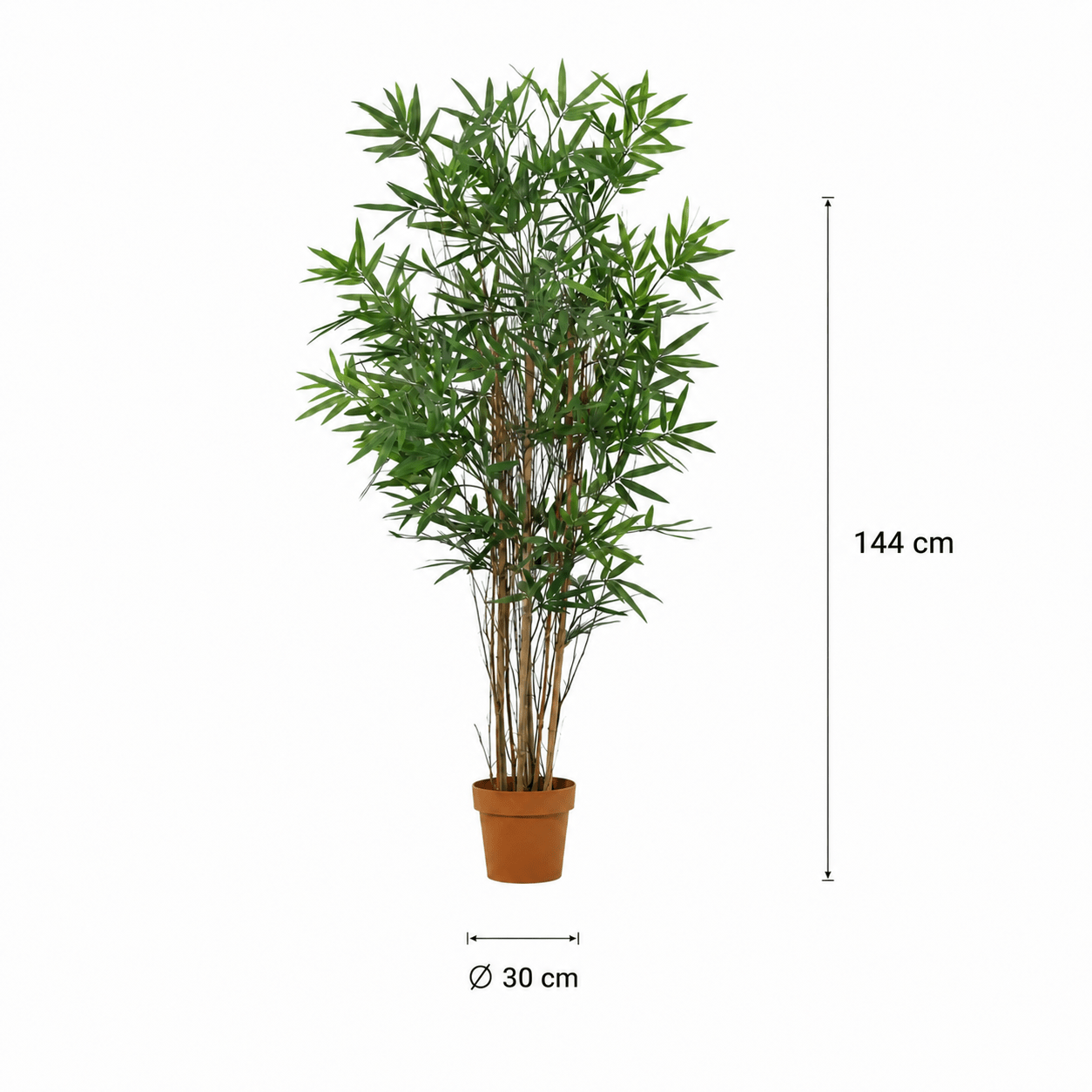 Bambus Kunstpflanze 144 cm – natürlich und stilvoll wohnen - DYFLORA
