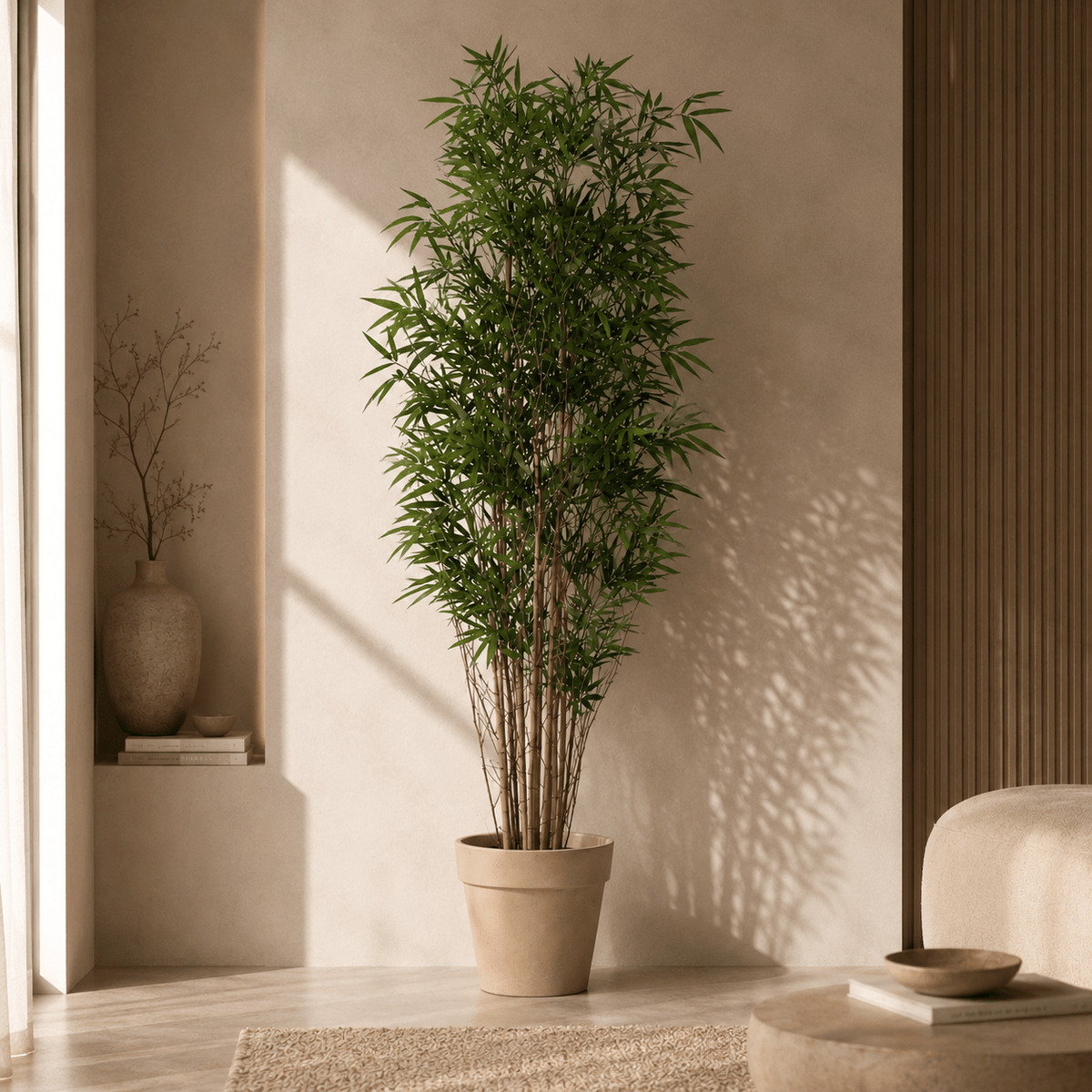 Bambus Kunstpflanze 210 cm – natürlicher Raumakzent für Wohnstil - DYFLORA