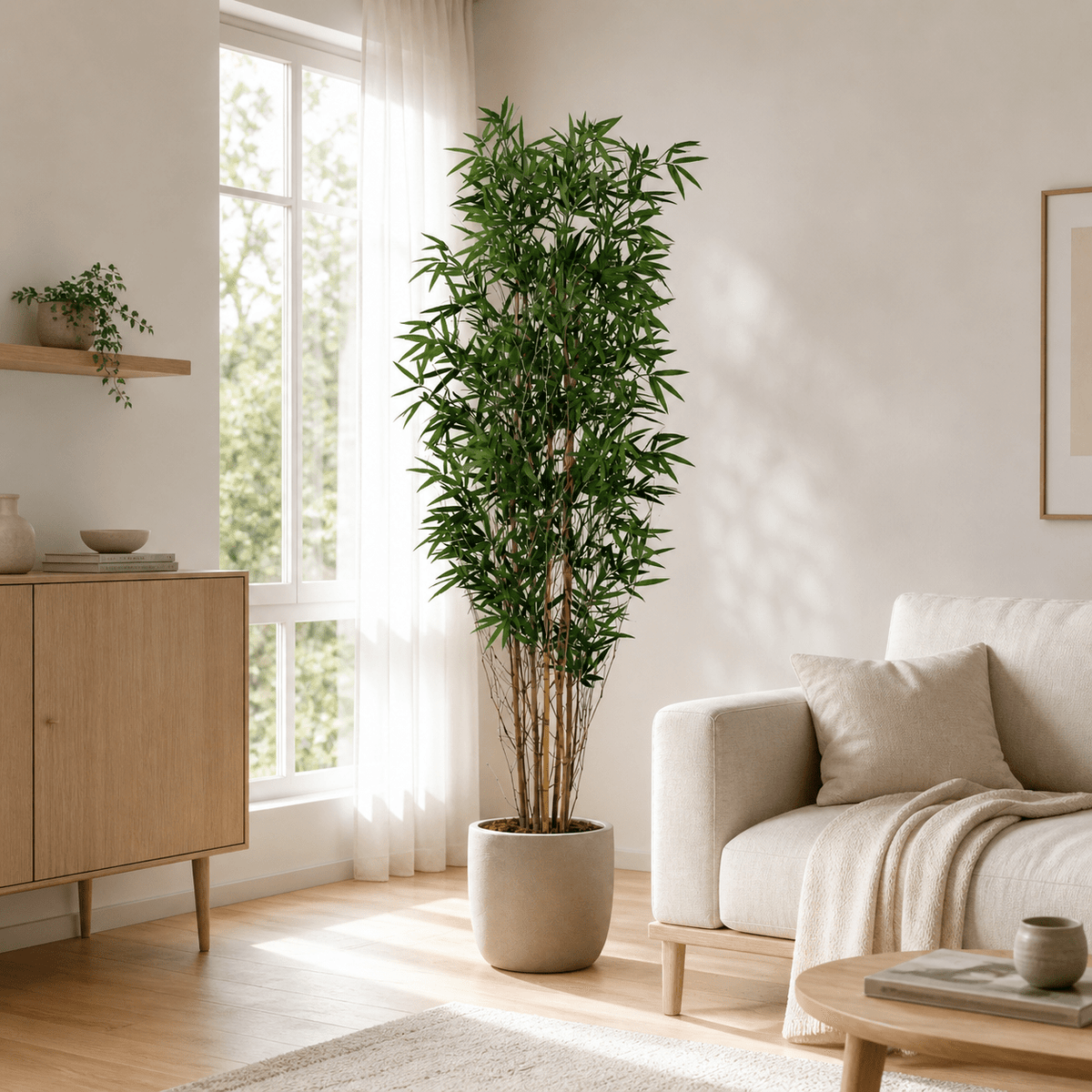 Bambus Kunstpflanze 210 cm – natürlicher Raumakzent für Wohnstil - DYFLORA